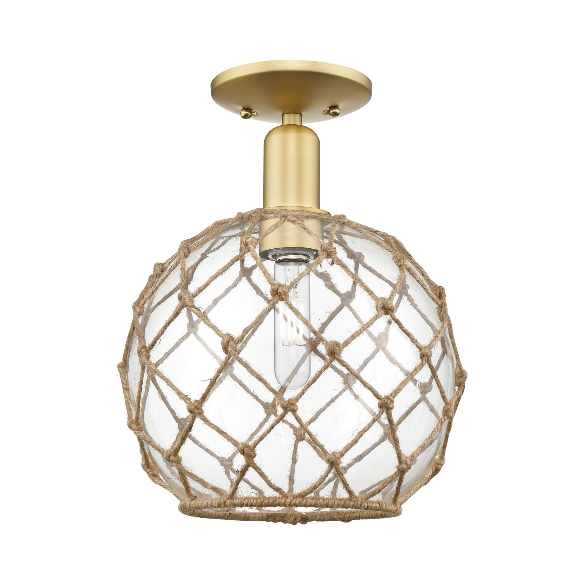 Bruno Marashlian Farmhouse Rope 10 Inch Semi Flush Mount by Innovations Lighting