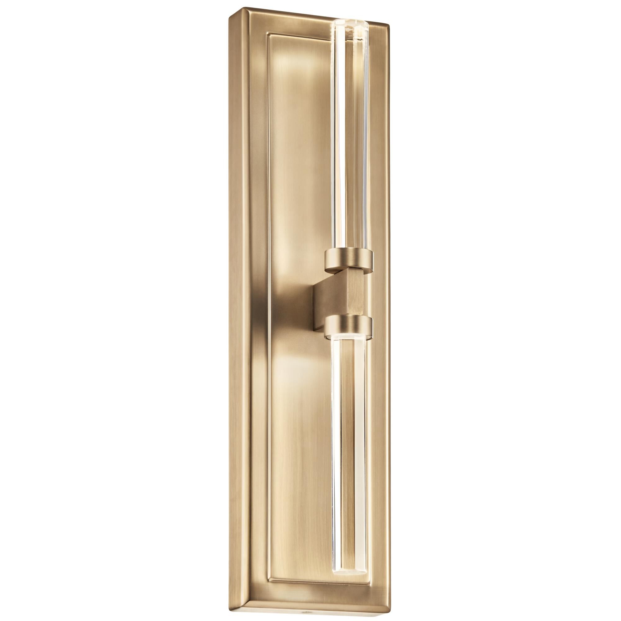 Shown in Champagne Bronze finish and Clear Optical Crystal glass
