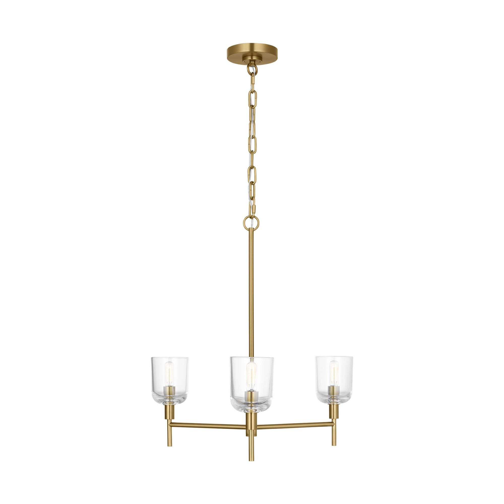 Shown in Burnished Brass finish and Clear glass