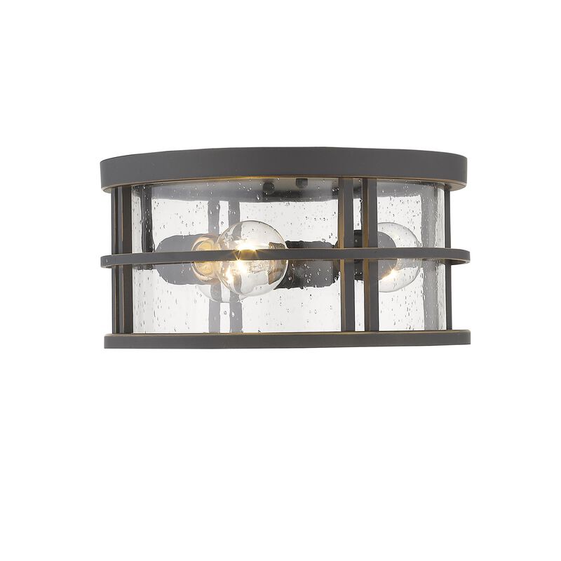 Jordan 12 Inch 3 Light Outdoor Flush Mount by Z-Lite