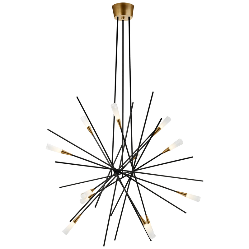 Chapman & Myers Stellar 38 Inch 12 Light LED Chandelier by Visual Comfort Signature Collection