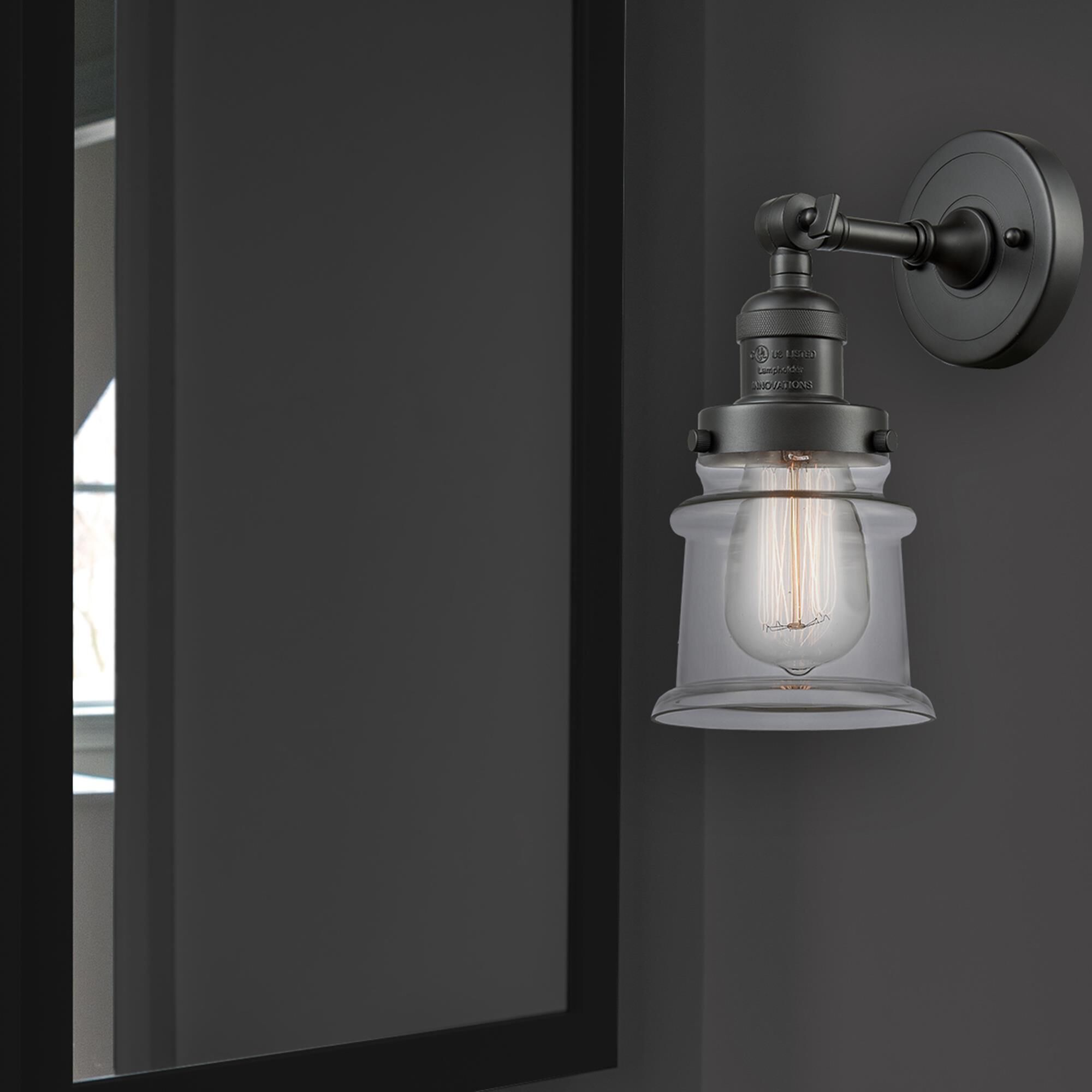 Shown in Oil Rubbed Bronze finish and Clear glass