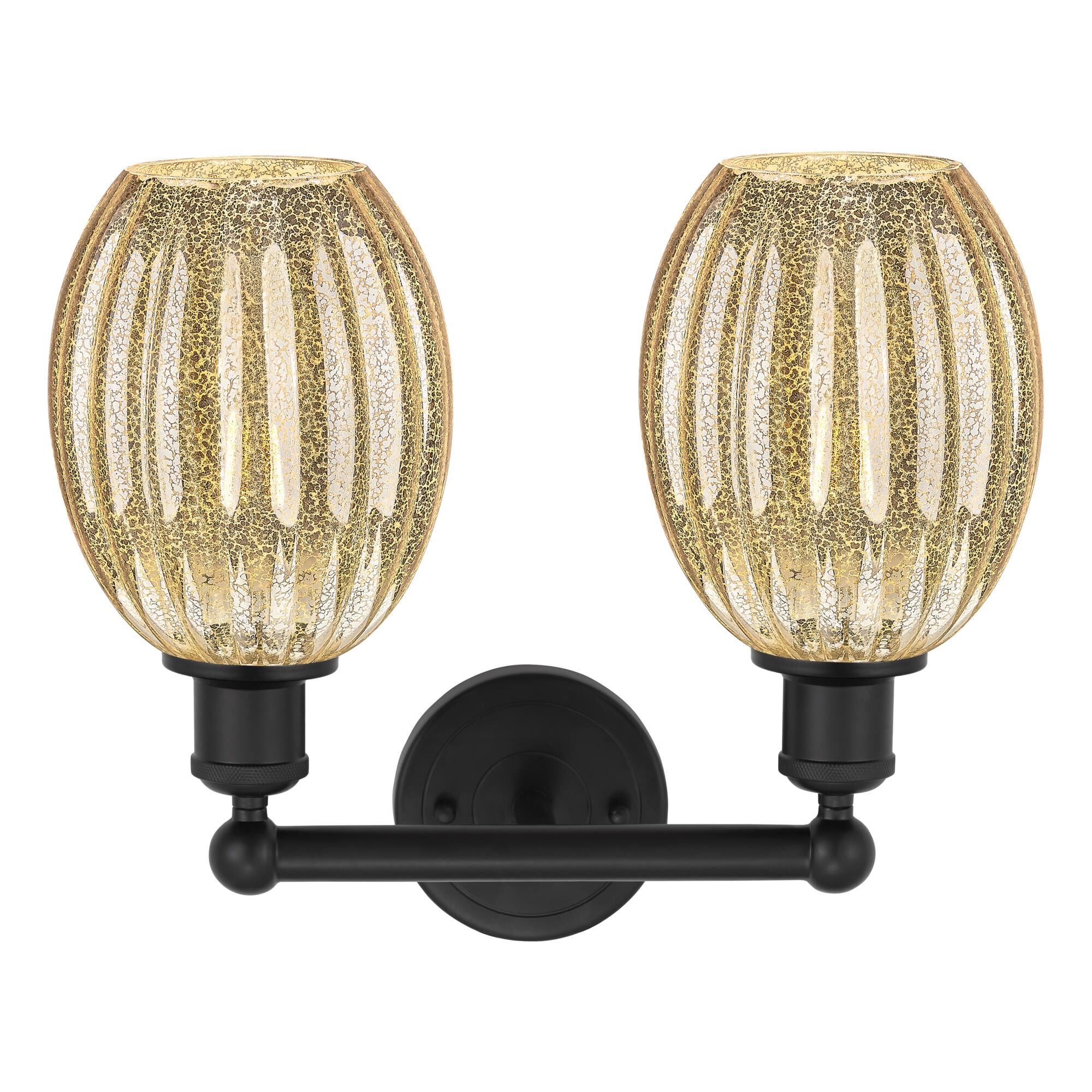 Shown in Matte Black finish and Mercury glass