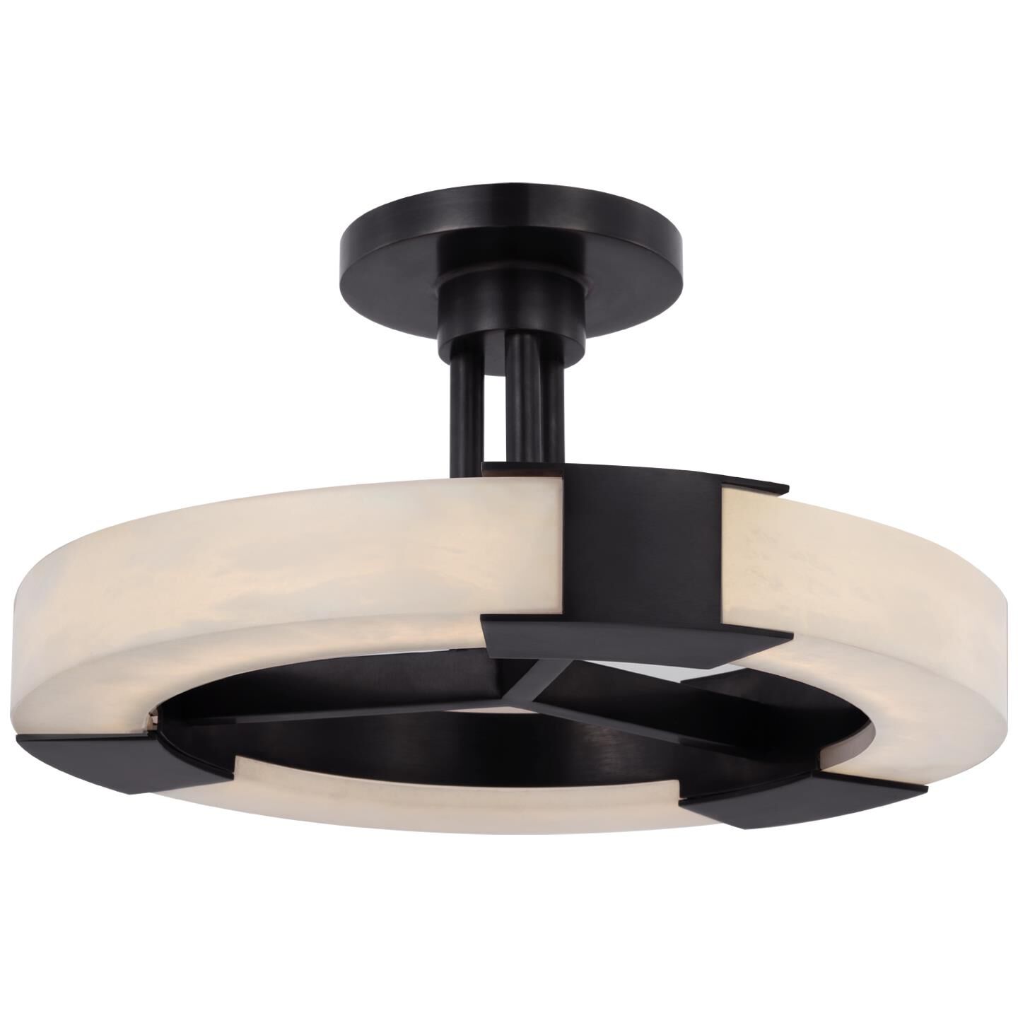 Kelly Wearstler Covet 13 Inch 1 Light LED Semi Flush Mount by Visual Comfort Signature Collection