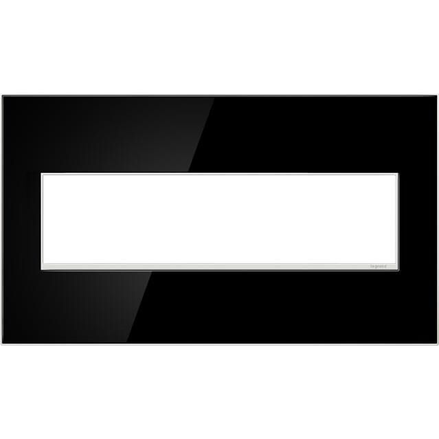 Shown in Black Stainless finish and 4 Gang accent