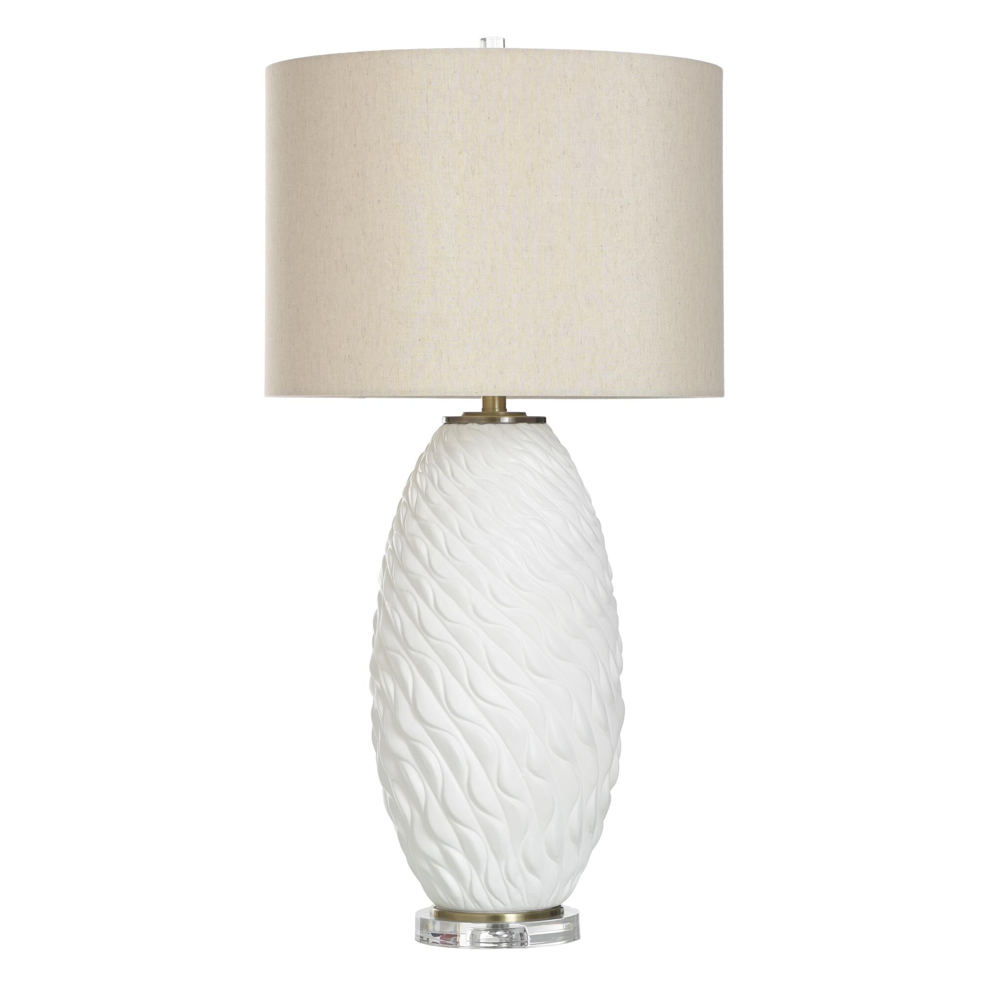 Shown in White finish and Oatmeal shade