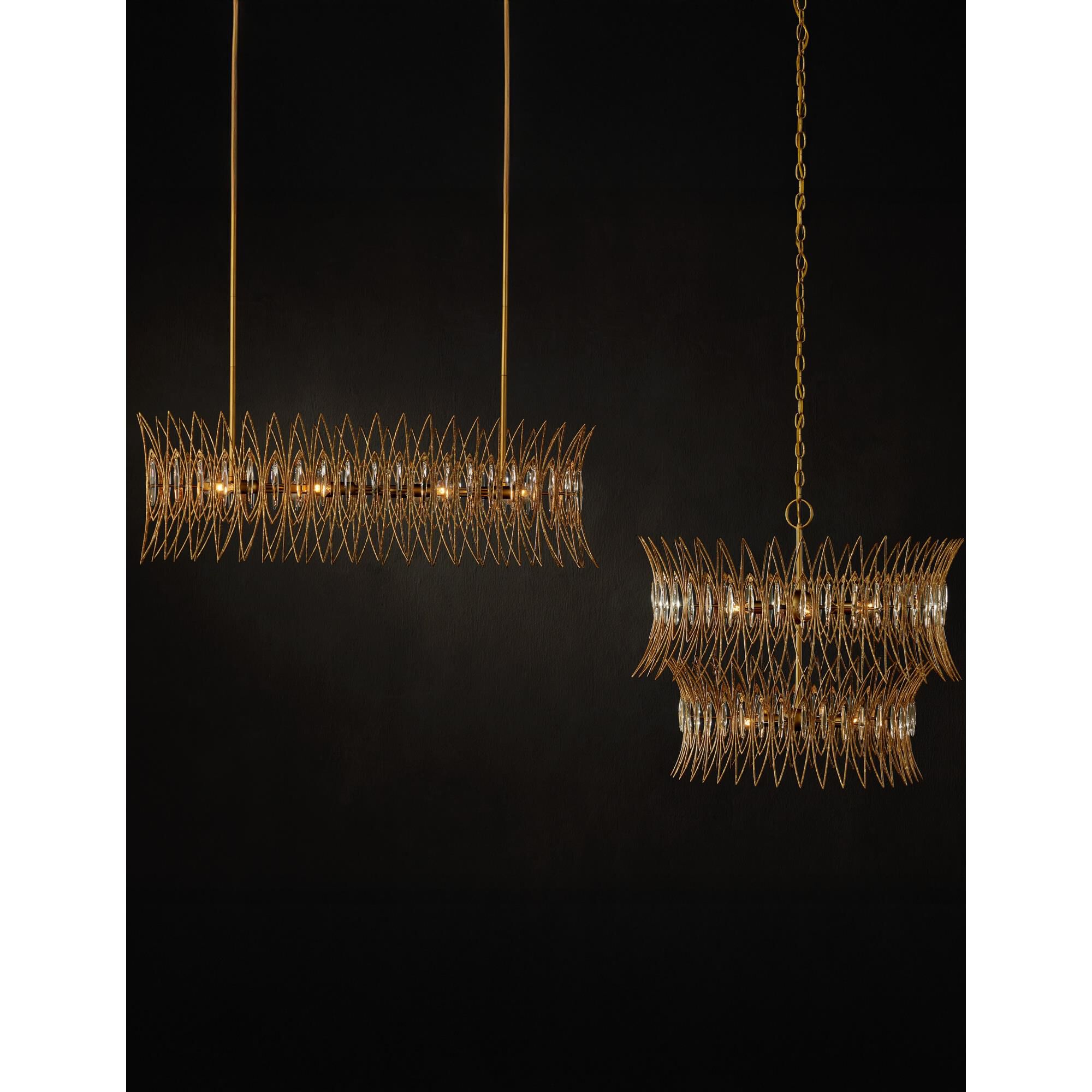 Marquise 40 Inch Linear Suspension Light by Currey and Company