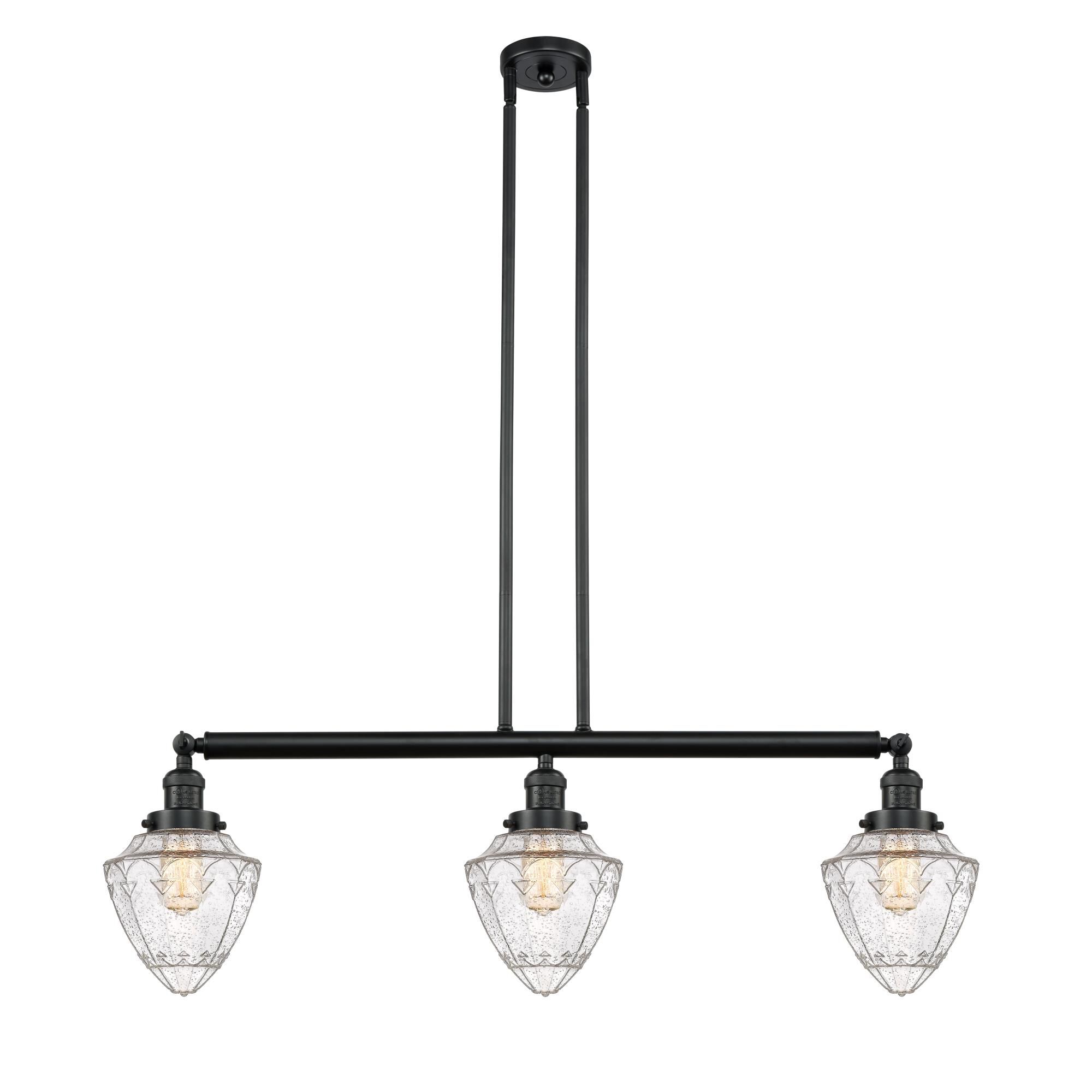 Shown in Matte Black finish and Seedy Small Bullet glass