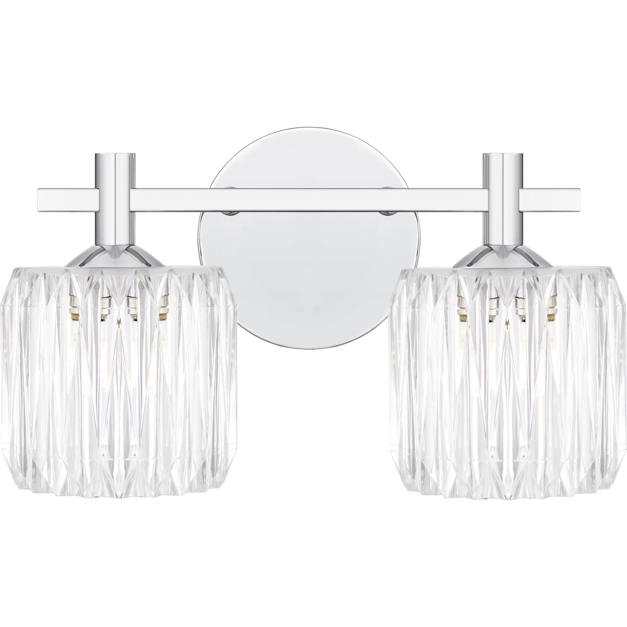 Shown in Polished Chrome finish and Clear Acrylic shade