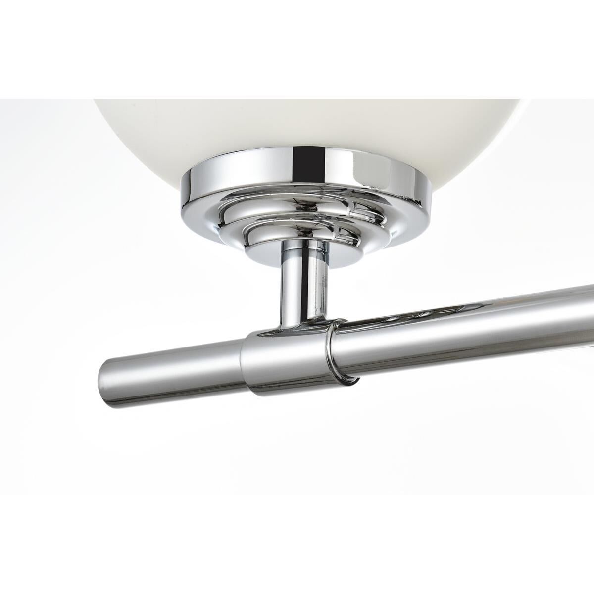 Shown in Chrome  finish and Frosted White glass