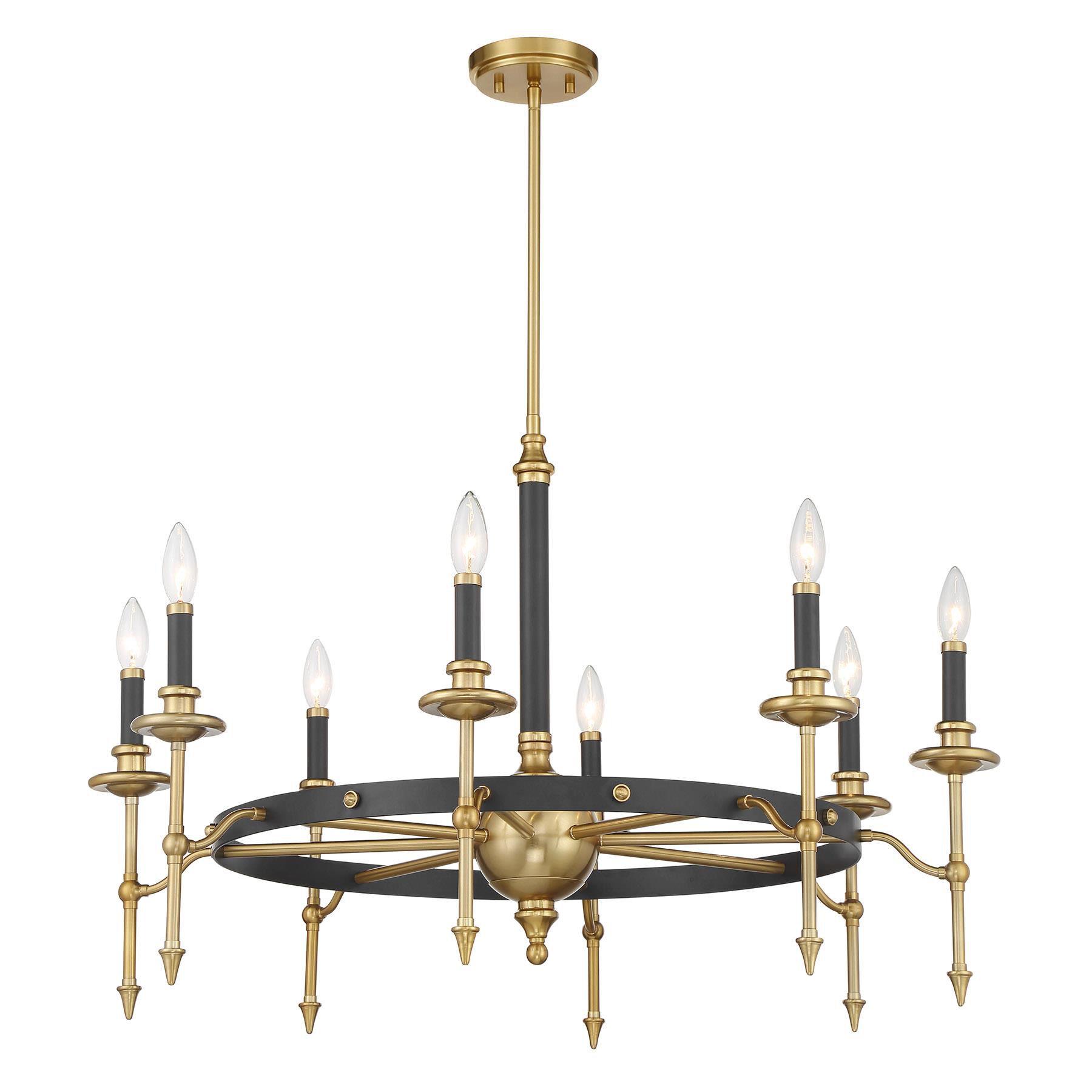 Shown in Matte Black and Warm Brass finish
