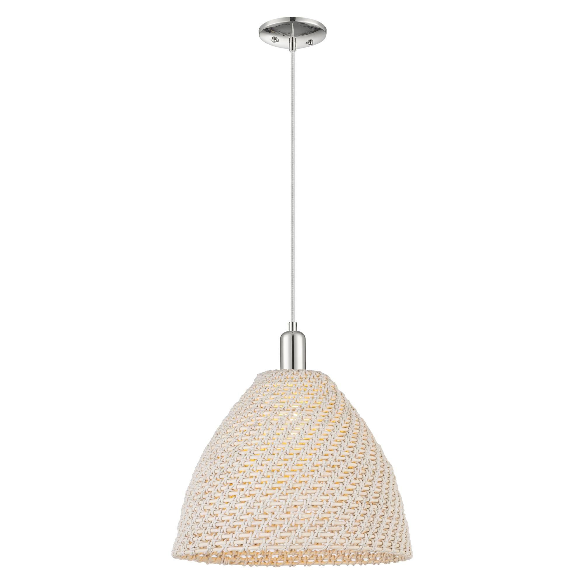 Shown in Polished Nickel finish and Natural shade