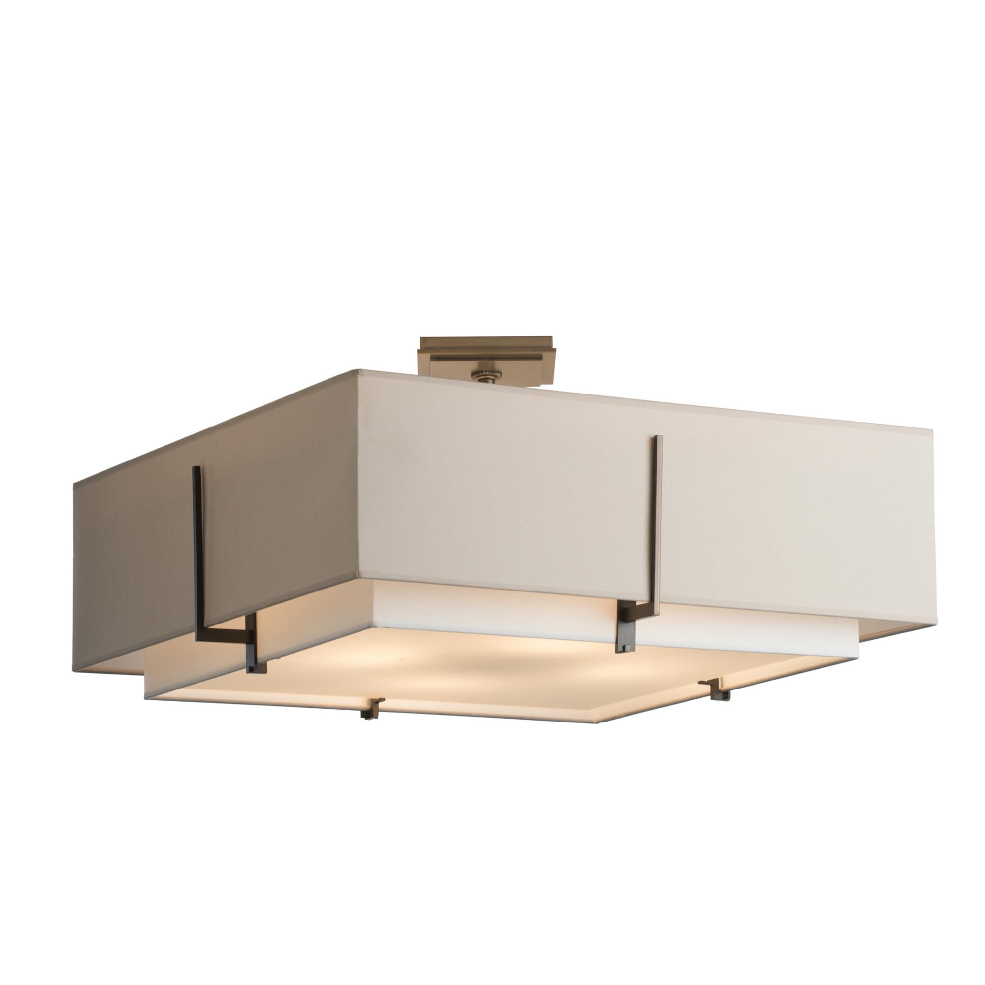 Exos 24 Inch 4 Light Semi Flush Mount by Hubbardton Forge