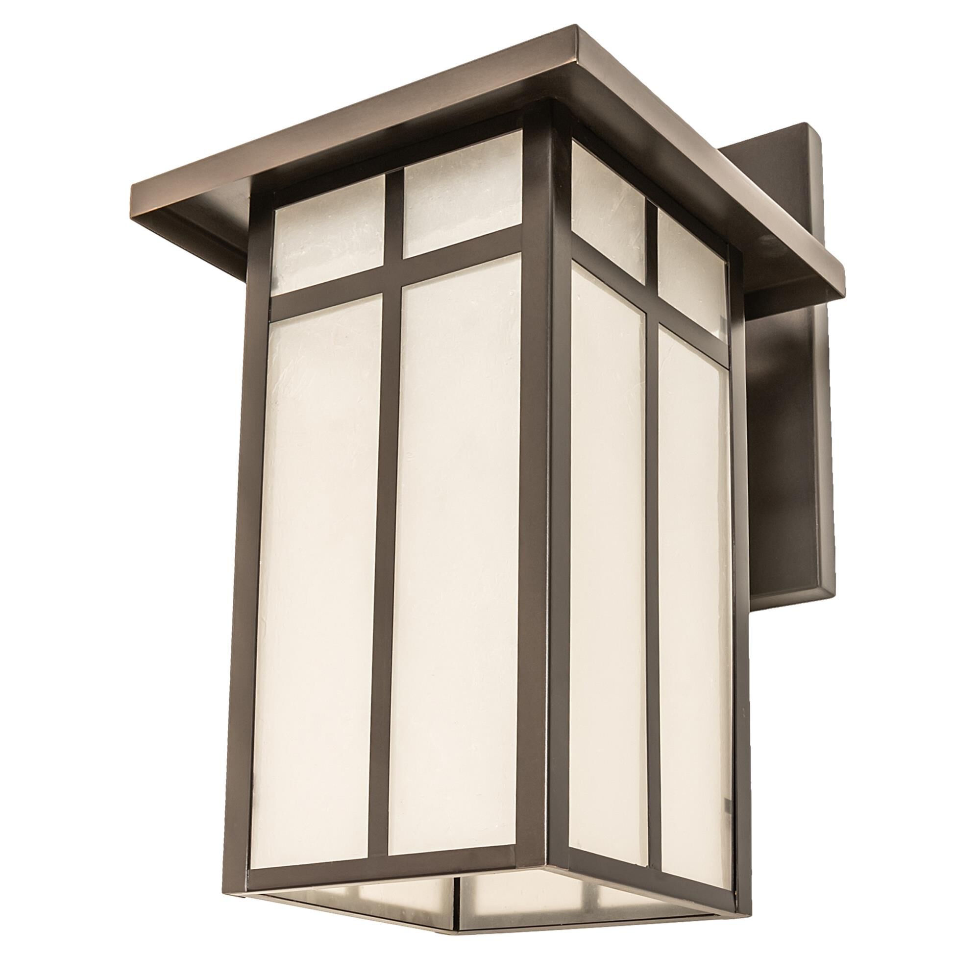 Shown in Craftsman Brown Finish finish and White;Seeded  Or Acrylic glass