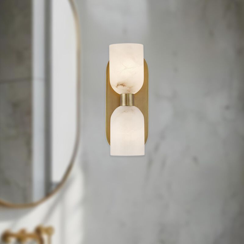 Elisa Carlucci Lucian 12 Inch 2 Light Wall Sconce by Alora Lighting