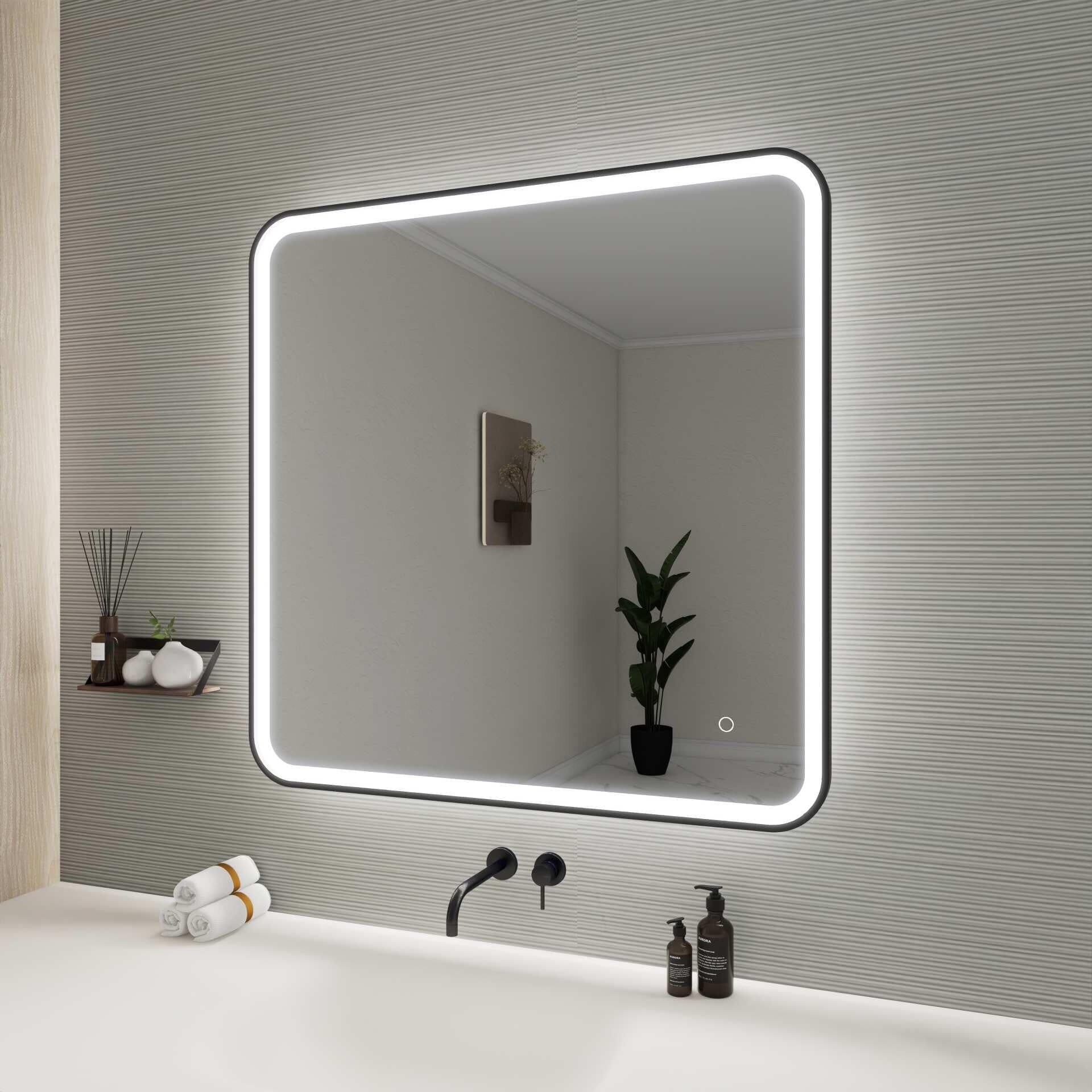 Harmoni 36 Inch Round LED Lighted Mirror by Elegant Decor