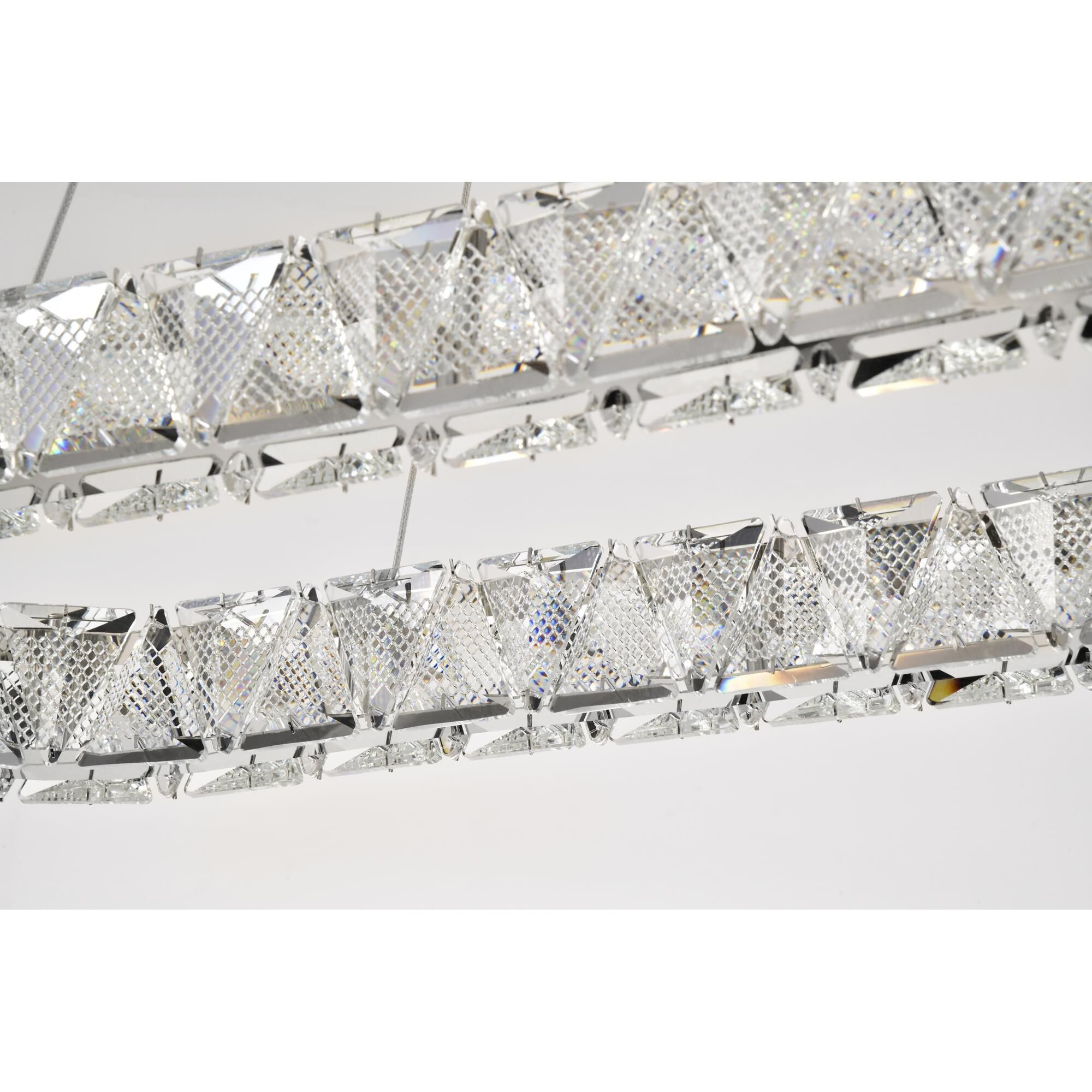 Shown in Polished Nickel finish and Clear K9 Crystal glass