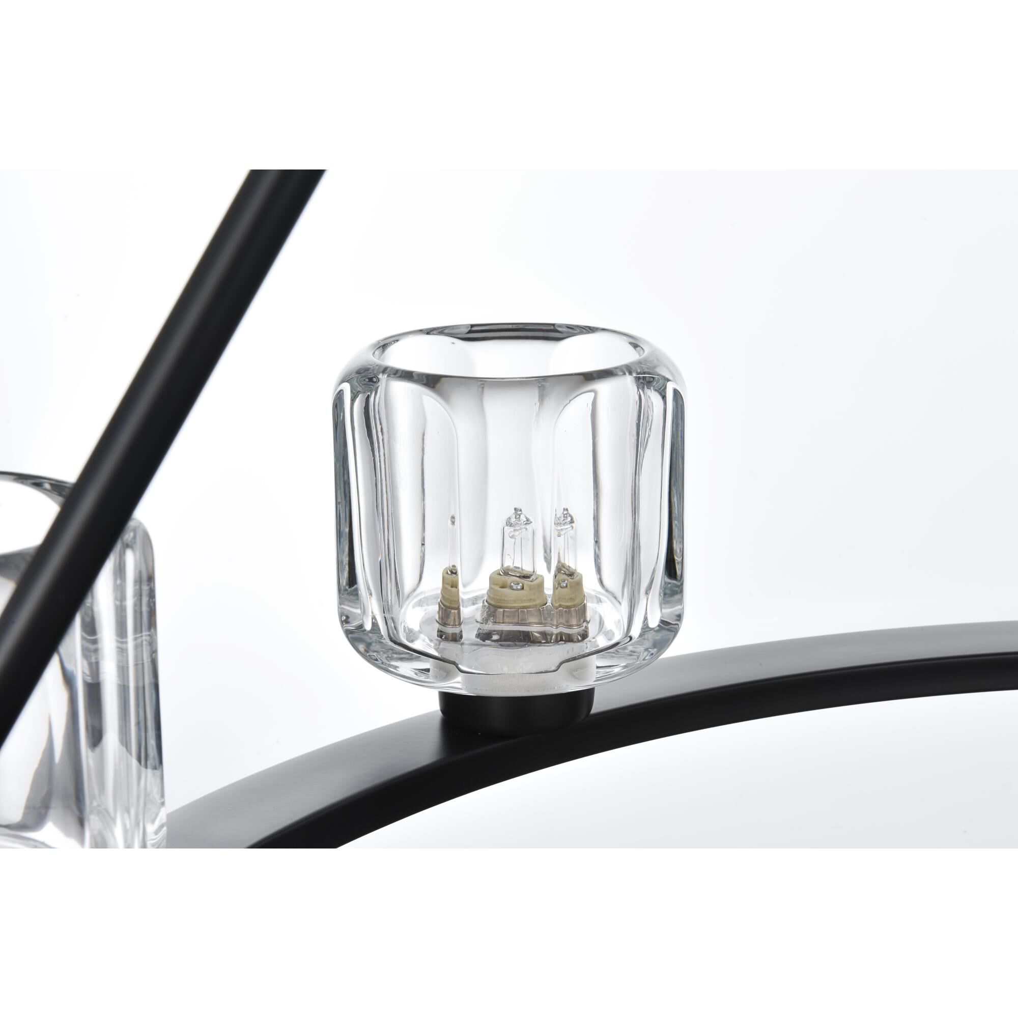 Shown in Black  finish and Clear glass