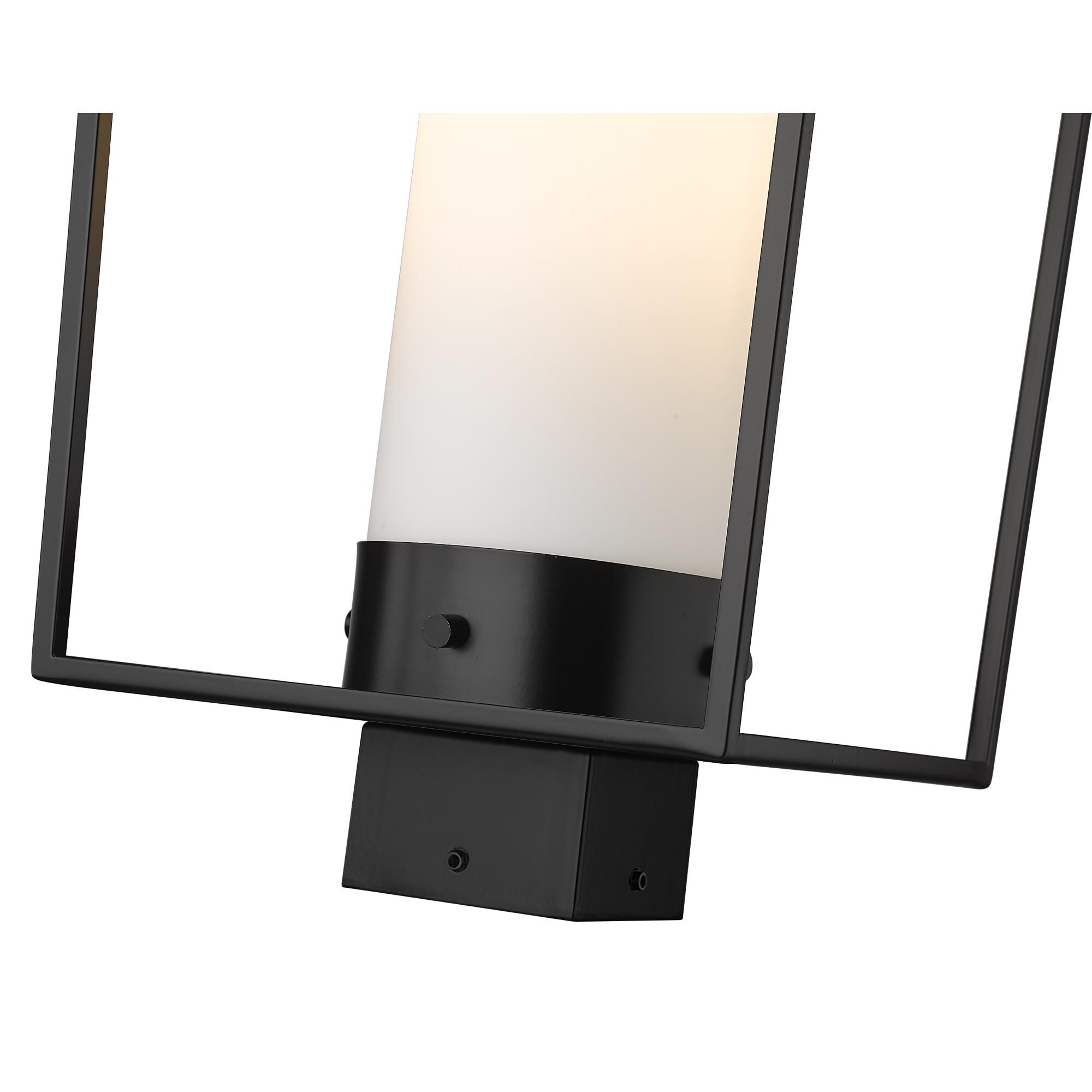 Shown in Black finish and Glass shade