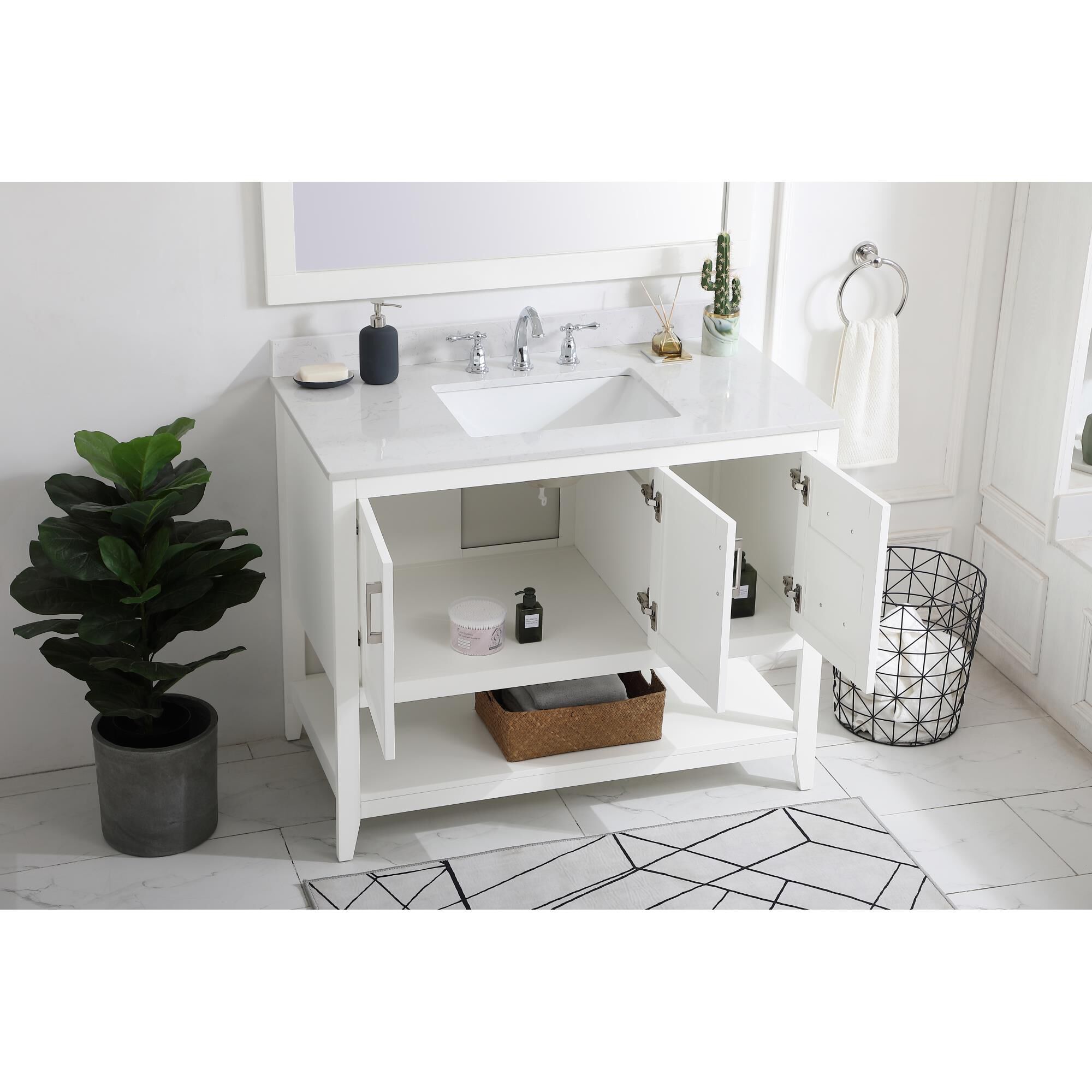 Shown in White finish