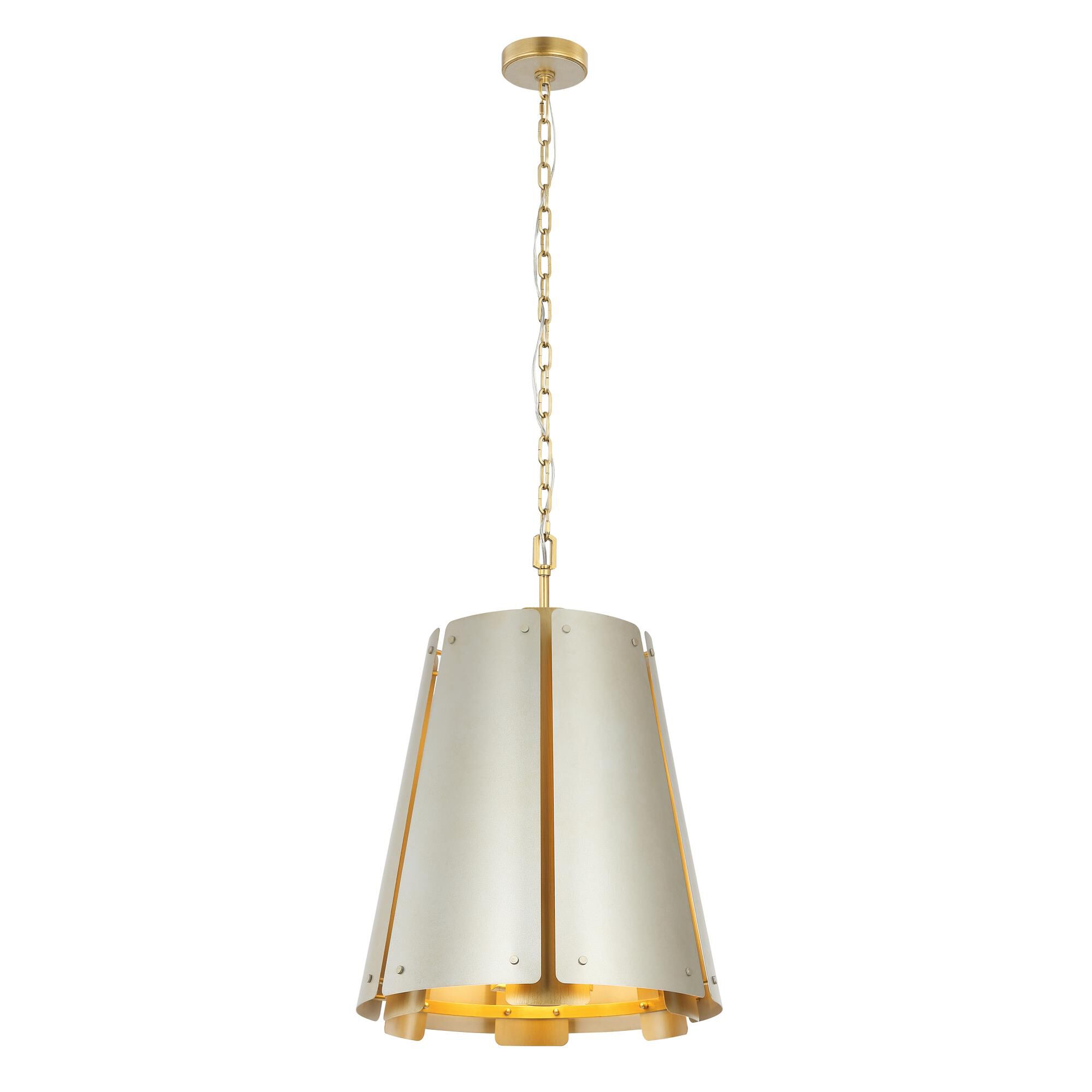 Shown in Gold and Brass finish and Gold shade