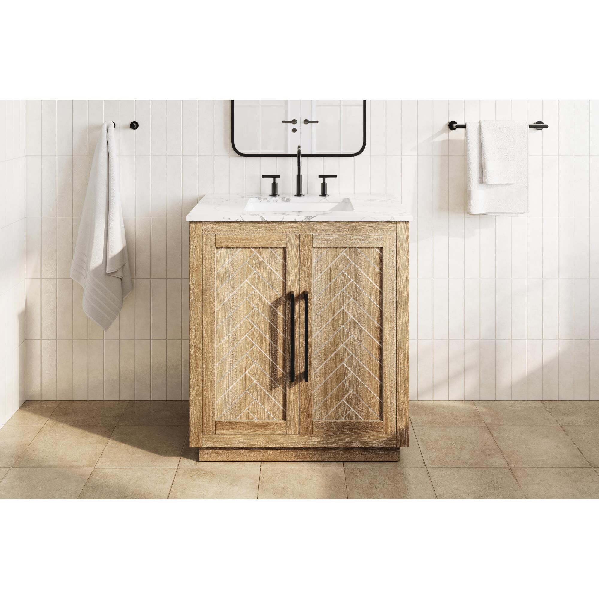 Shown in Linen Oak finish