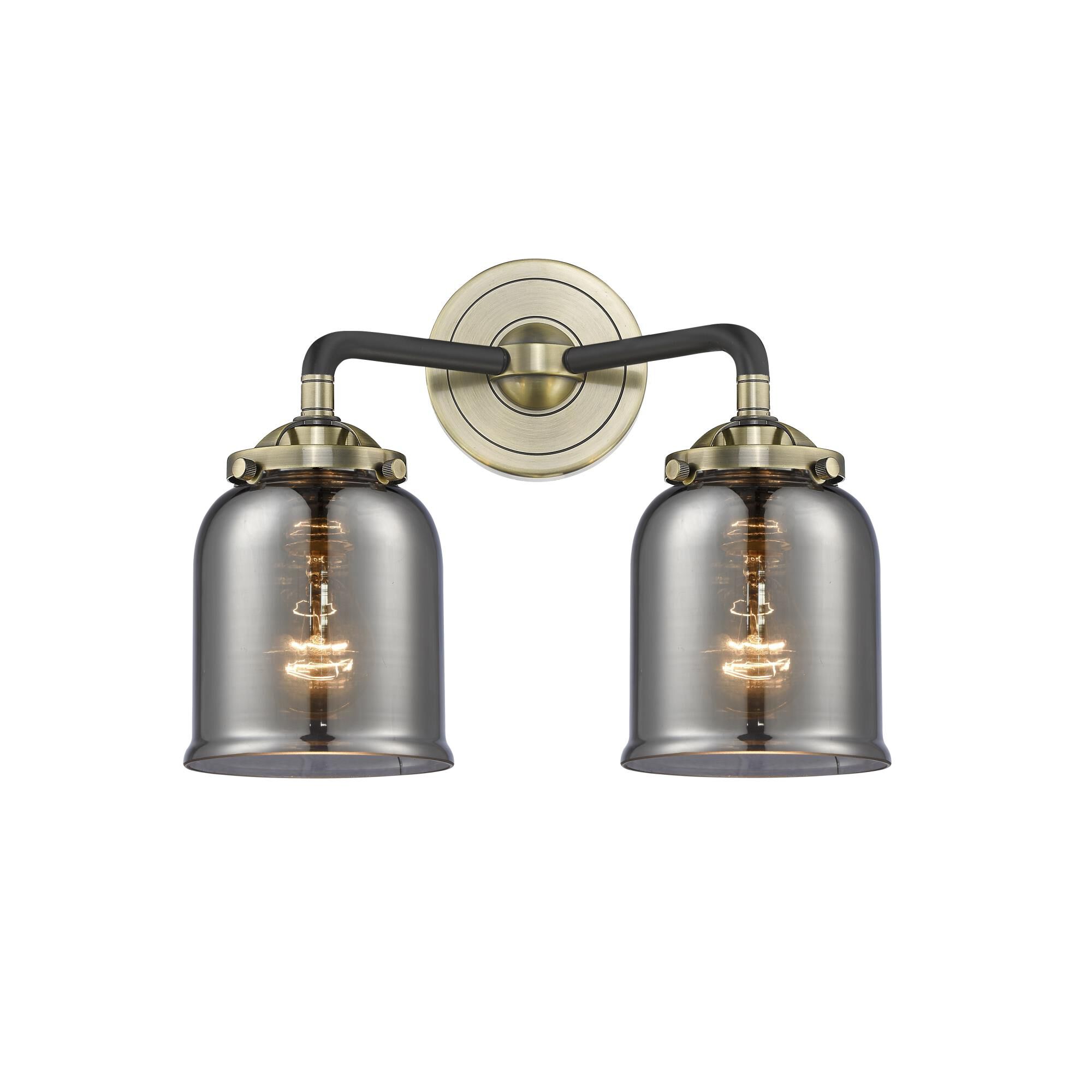 Shown in Black Antique Brass finish and Plated Smoked glass