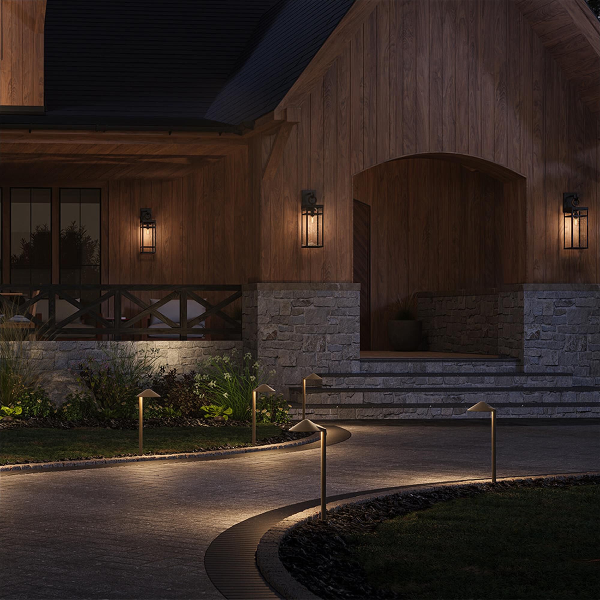 Shown in Black with Burnished Bronze Accents finish and Clear glass