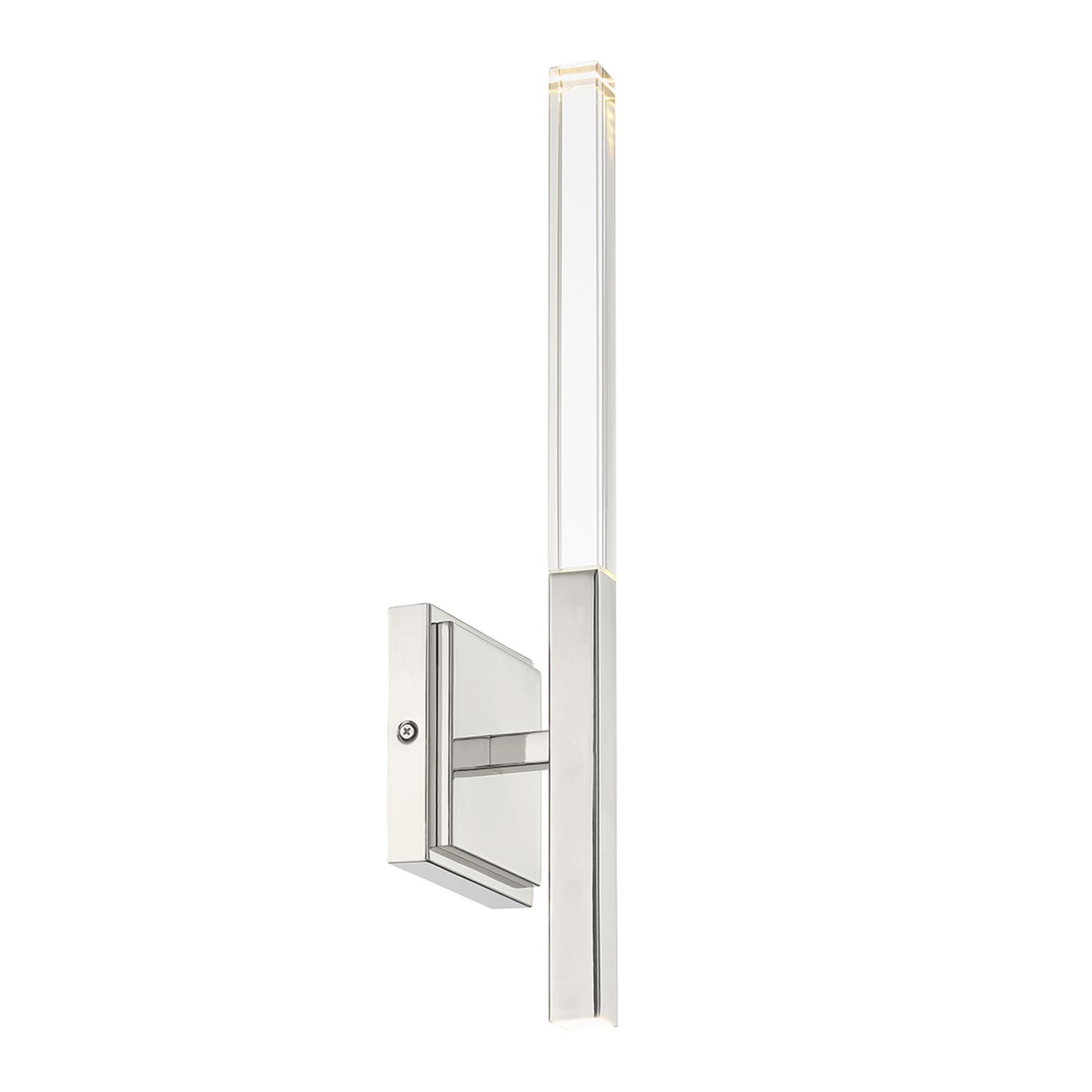 Shown in Polished Nickel finish and Clear Prism glass