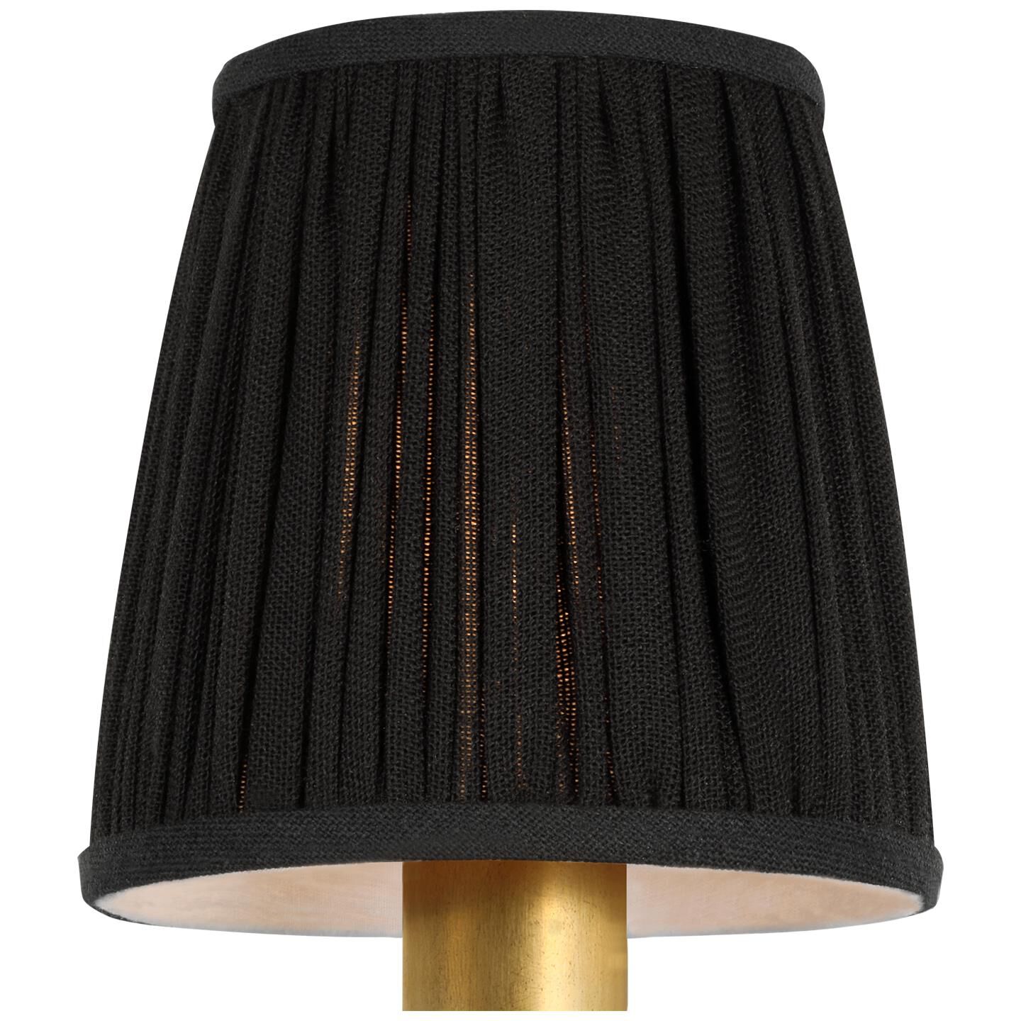 Shown in Pleated Black Linen finish