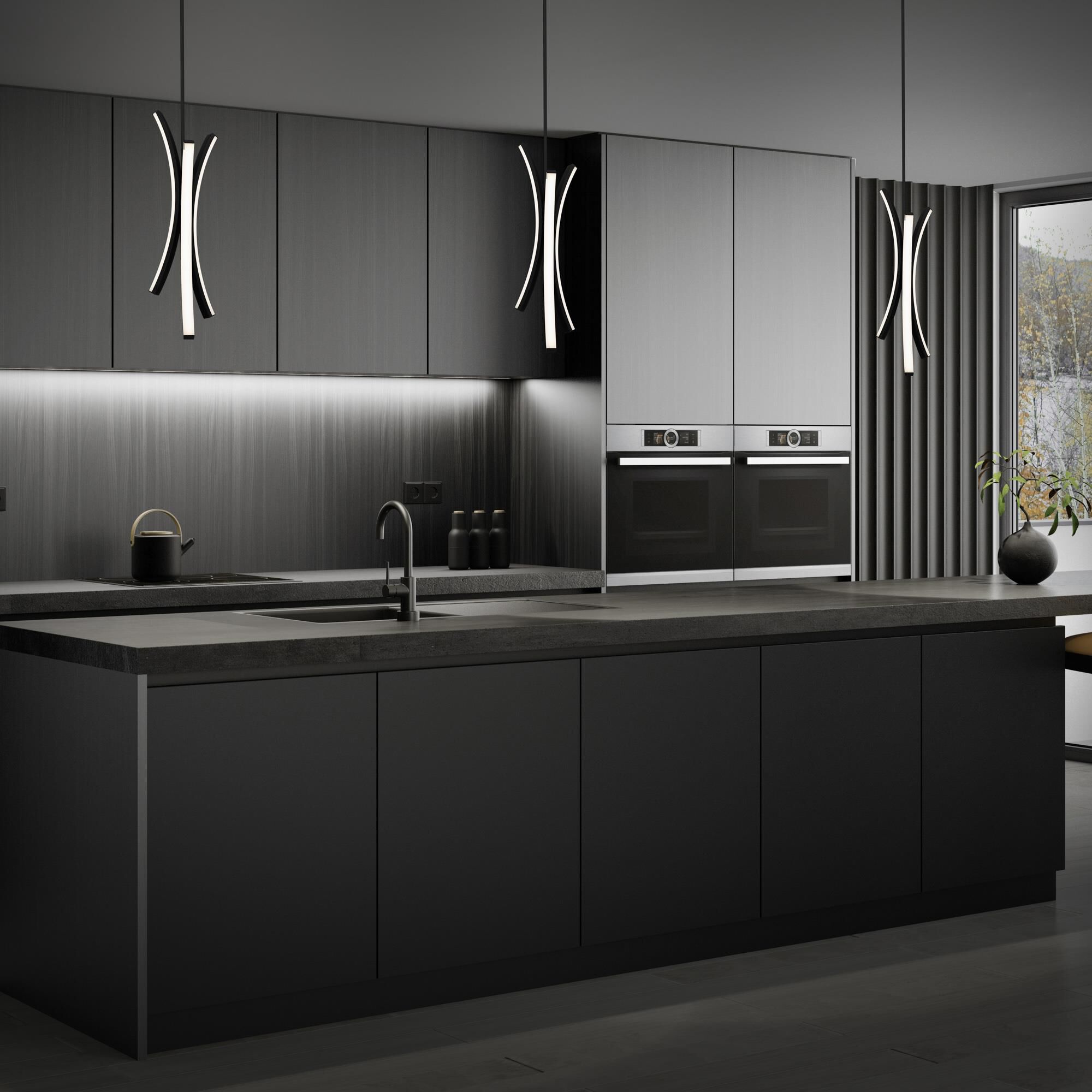 Shown in Black finish