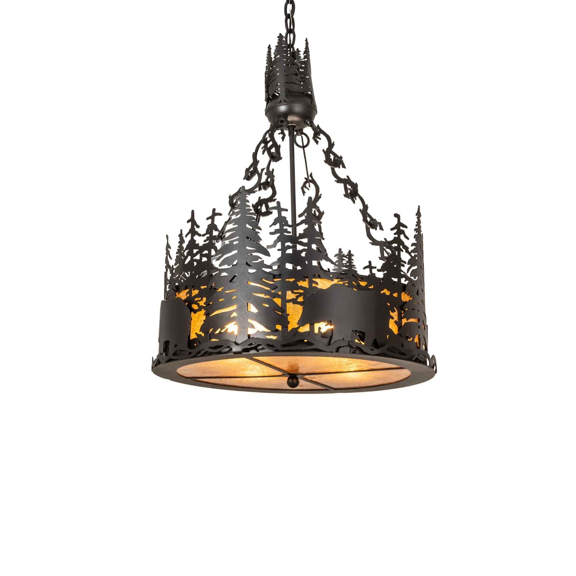 Bear At Dusk 22 Inch Large Pendant by Meyda Lighting