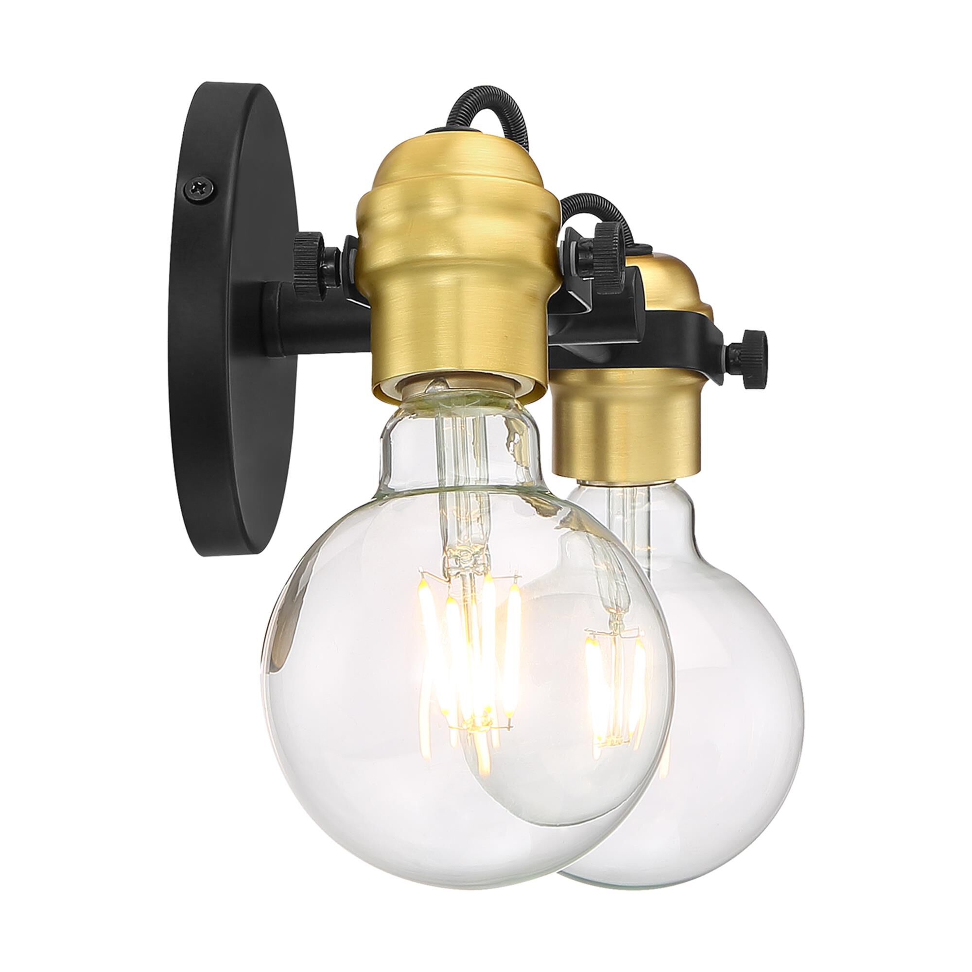 Shown in Black / Brushed Brass finish