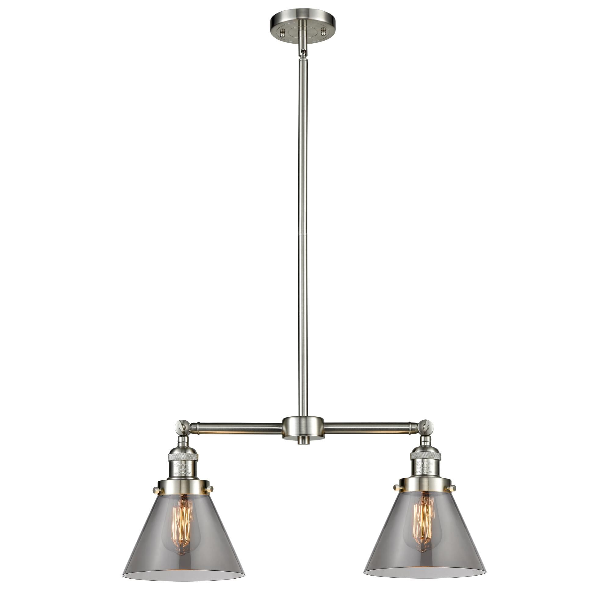 Bruno Marashlian Large Cone 21 Inch 2 Light Mini Chandelier by Innovations Lighting