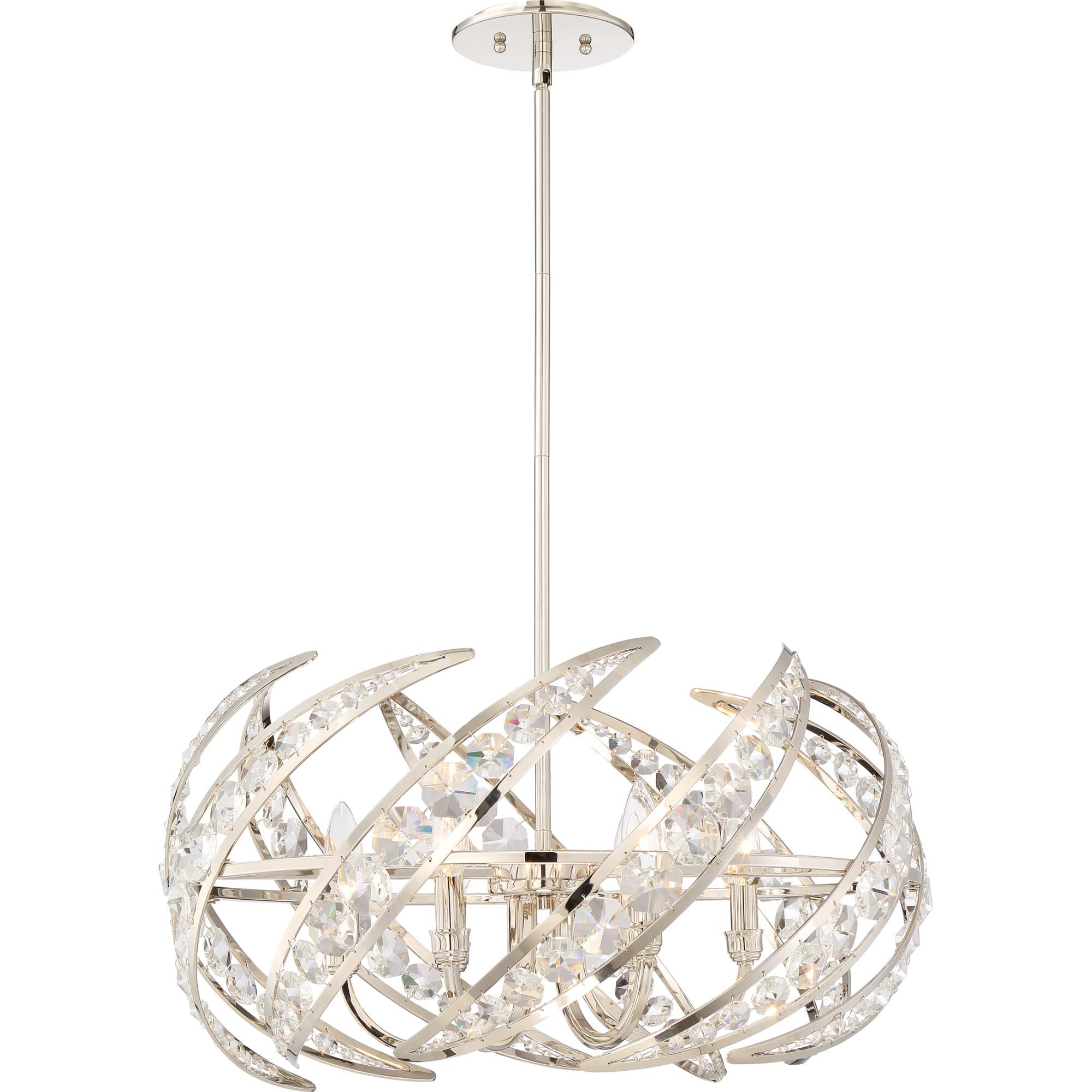 Platinum Collection Crescent 24 Inch Large Pendant by Quoizel