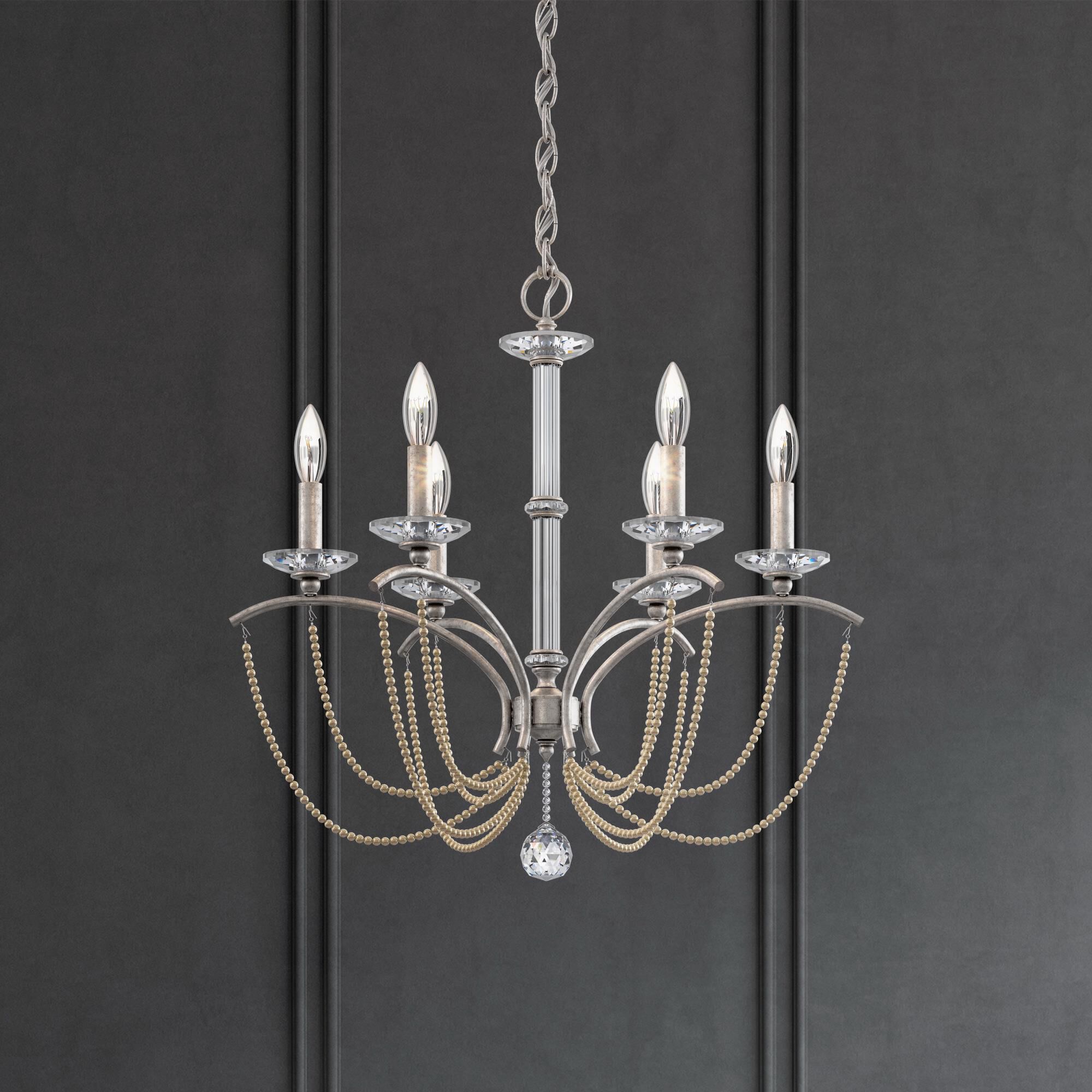 Shown in Antique Silver finish and Bronze Pearl crystal