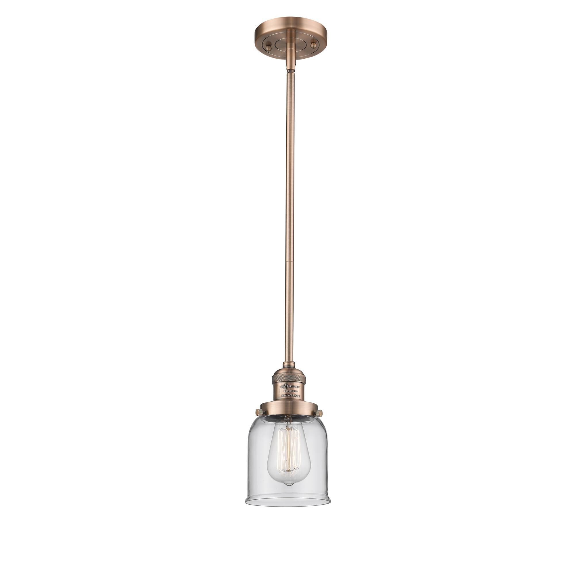 Shown in Antique Copper finish and Clear glass