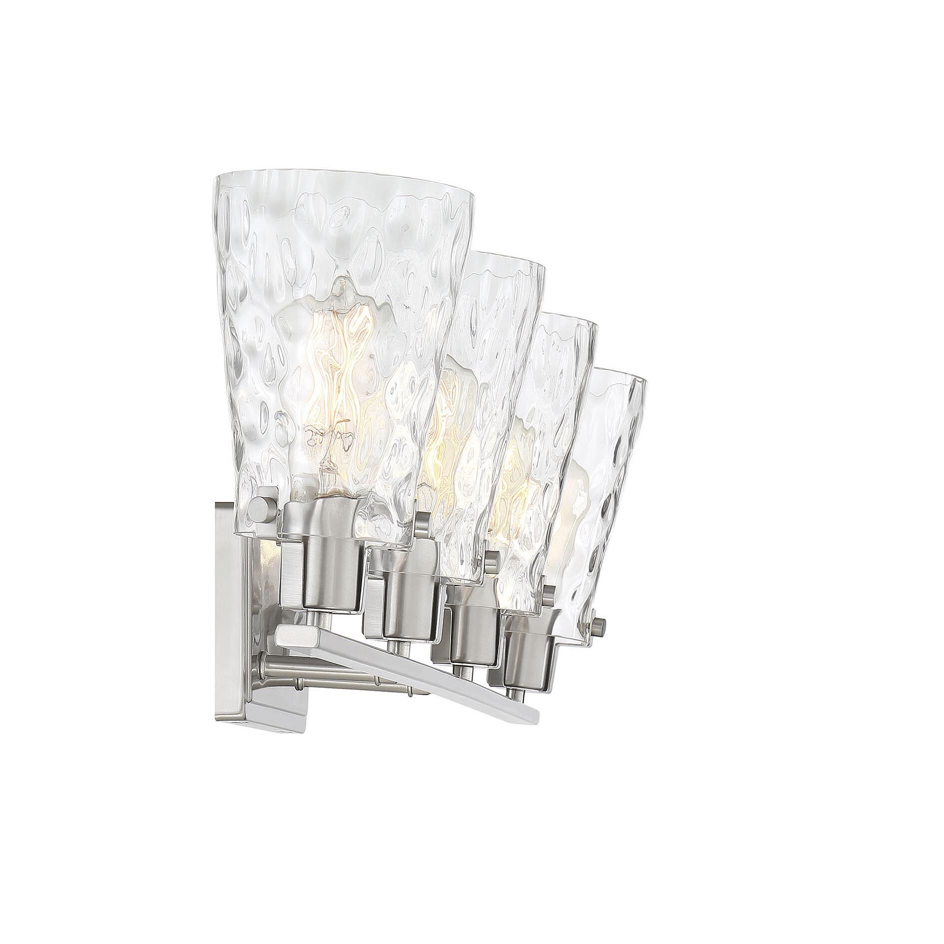 Shown in Satin Nickel finish and Clear Water glass