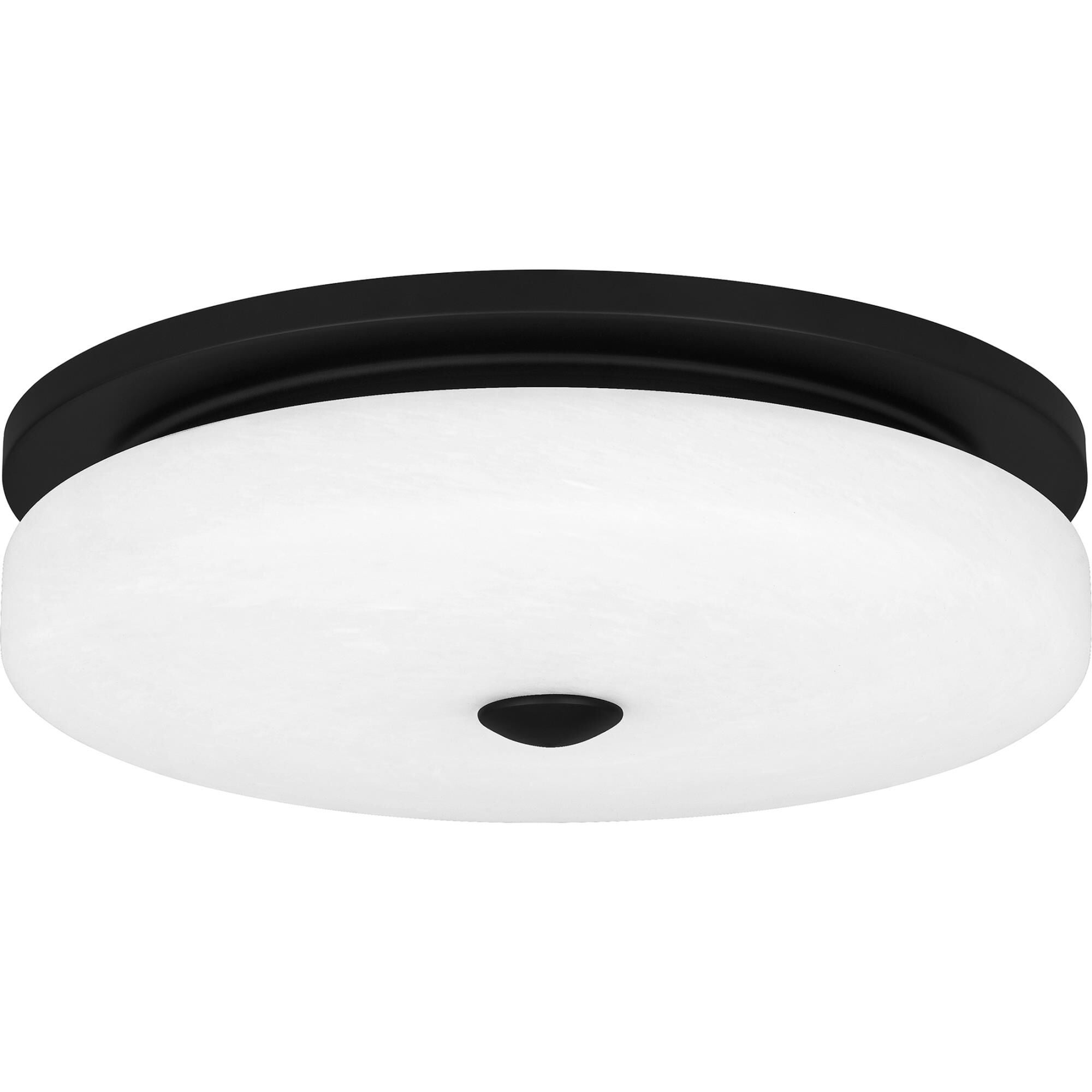 Shown in Matte Black finish and Alabaster Glass shade