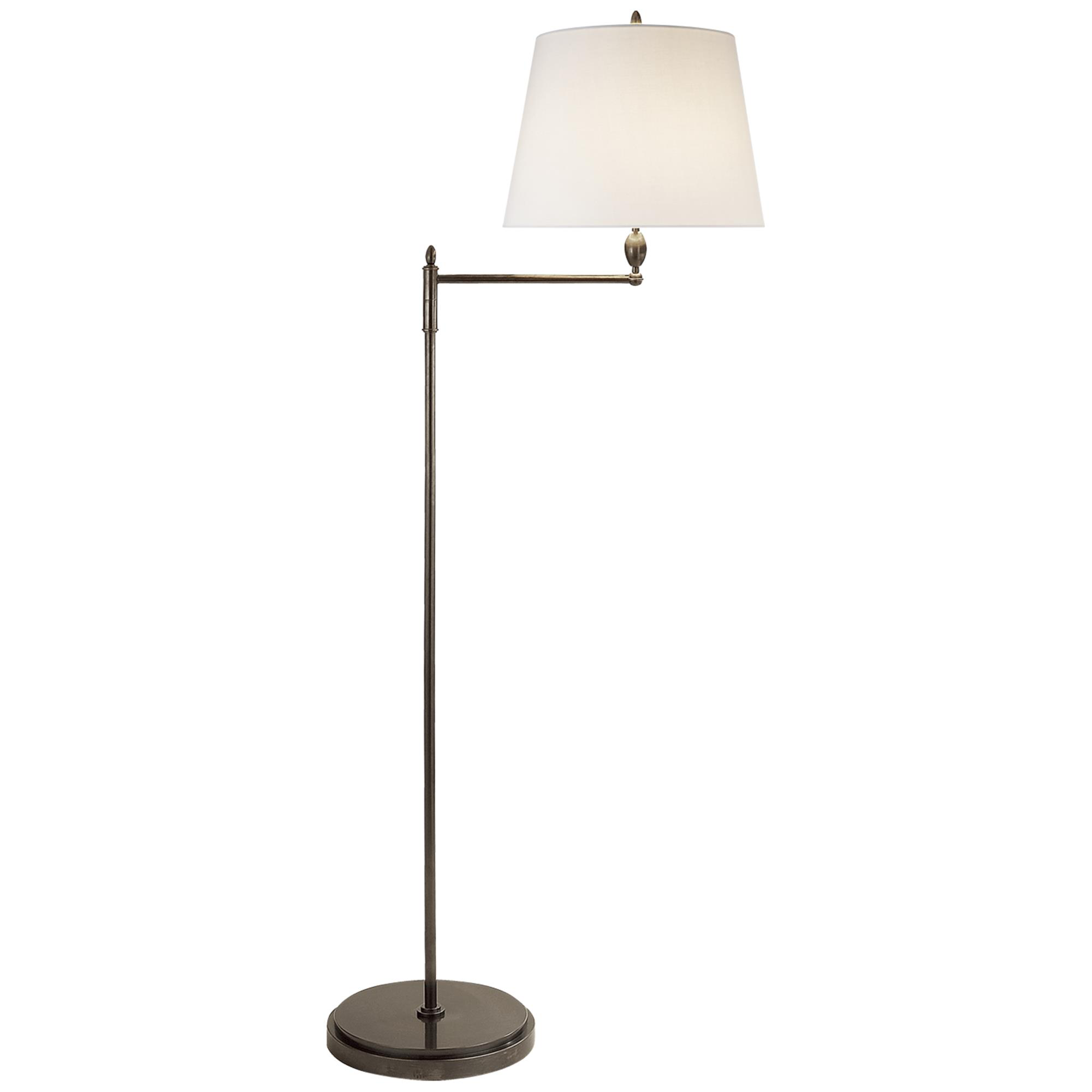 Shown in Bronze finish and Linen shade