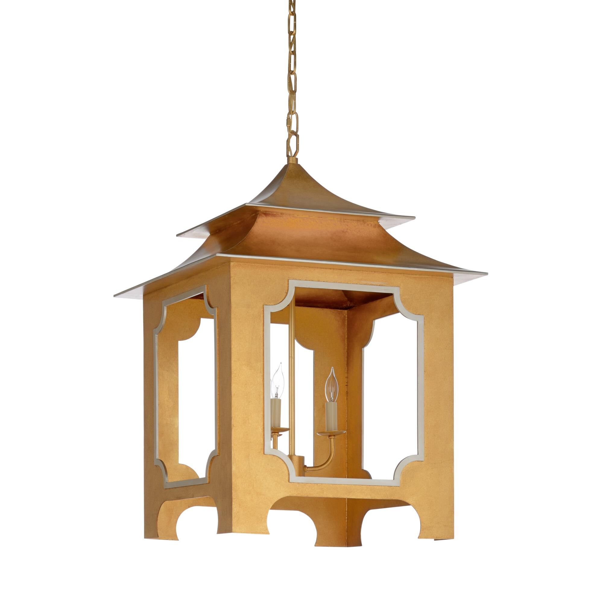 Tole Pagoda 22 Inch Cage Pendant by Chelsea House