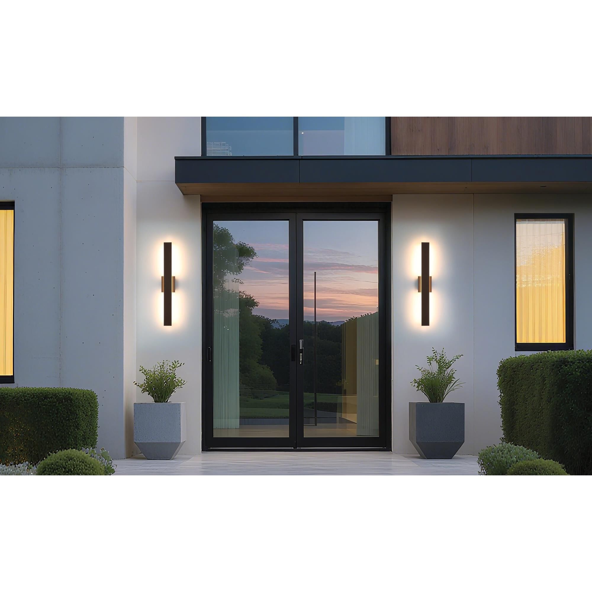 Shown in Architectural Bronze finish and Frosted Acrylic glass