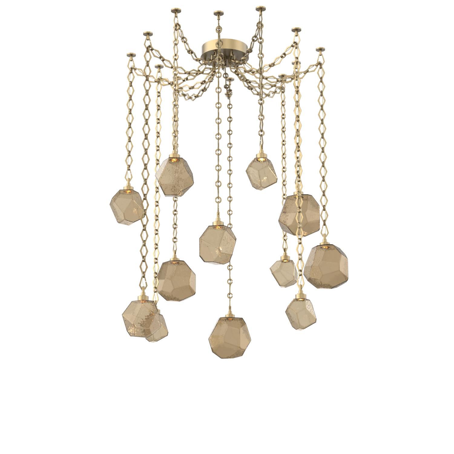 Levi Wilson Gem 17 Inch Multi Pendant Light by Hammerton Studio