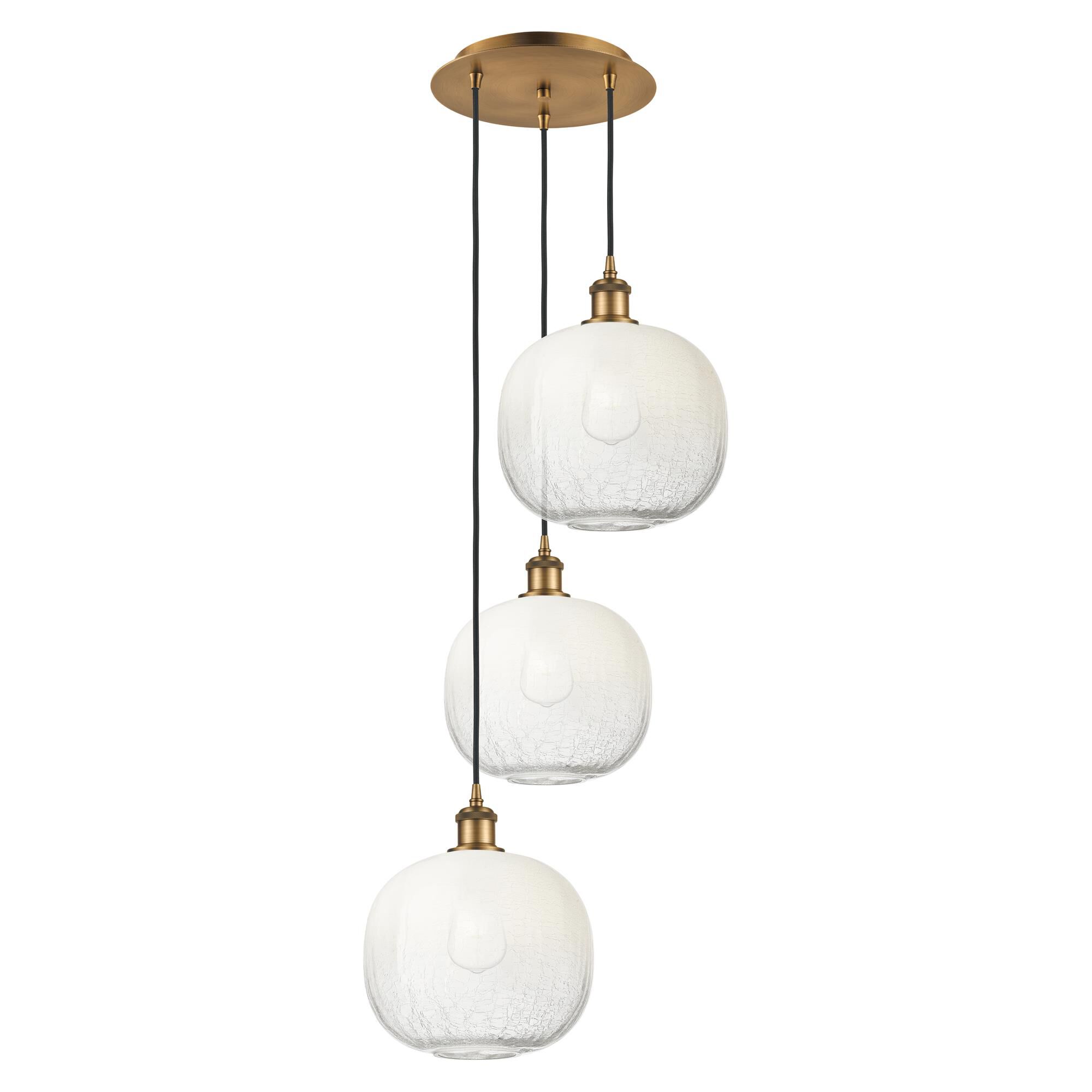 Shown in Brushed Brass finish and Opal glass