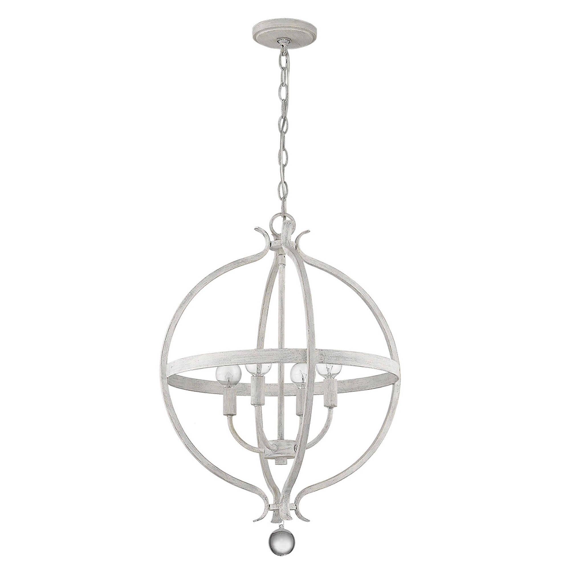 Shown in Country White finish and -- glass and -- shade