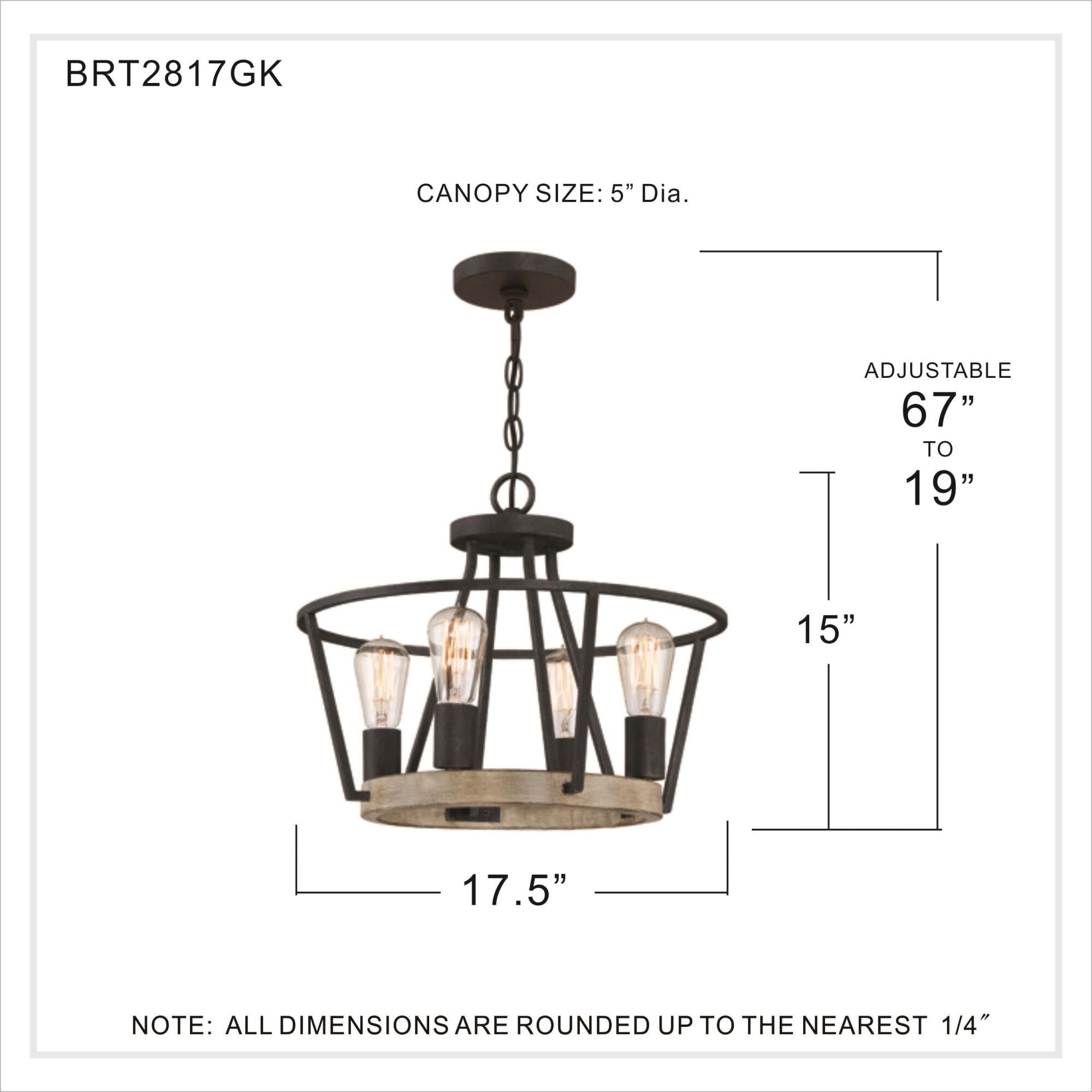 Brockton 17 Inch Large Pendant by Quoizel