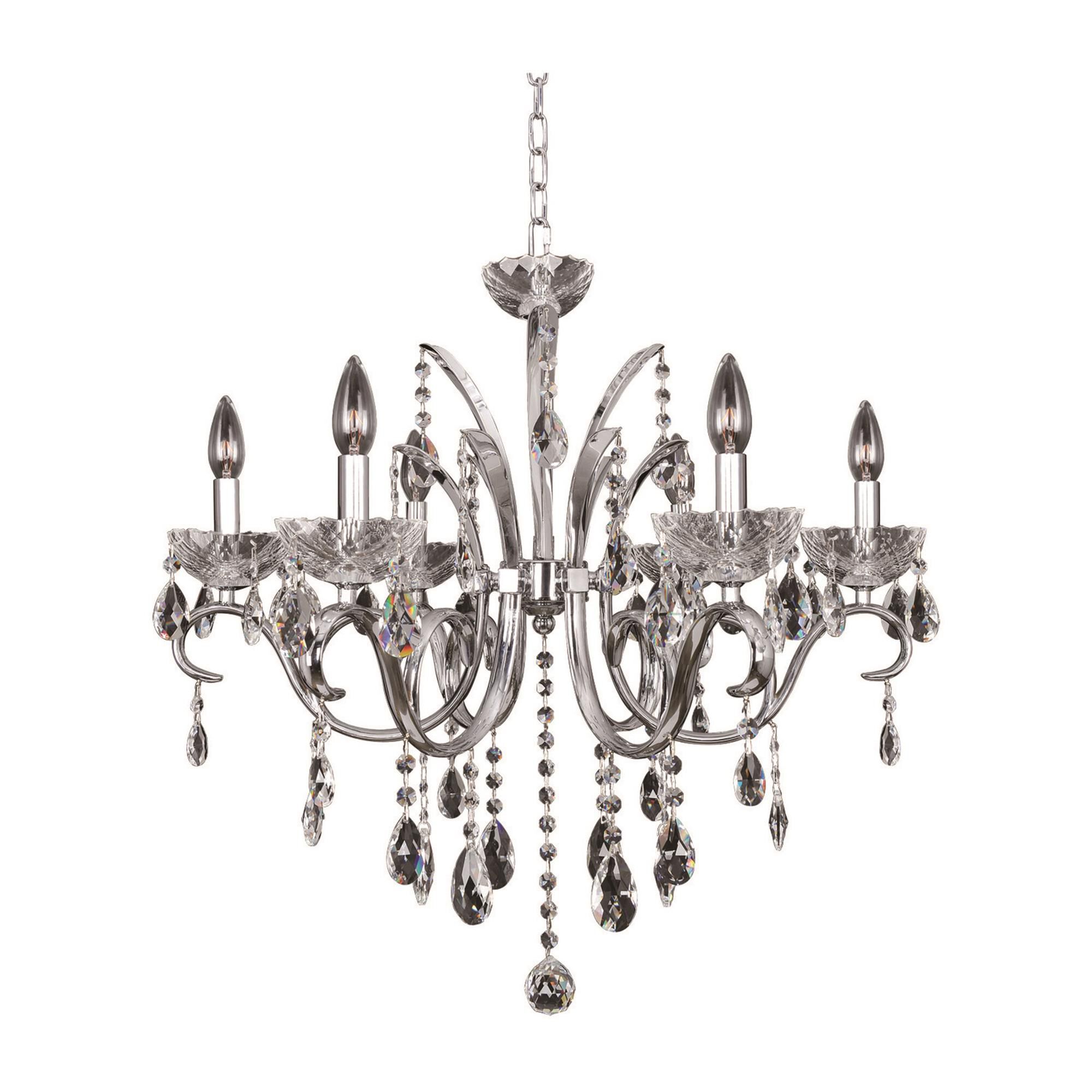 Shown in Chrome finish and Firenze Clear crystal