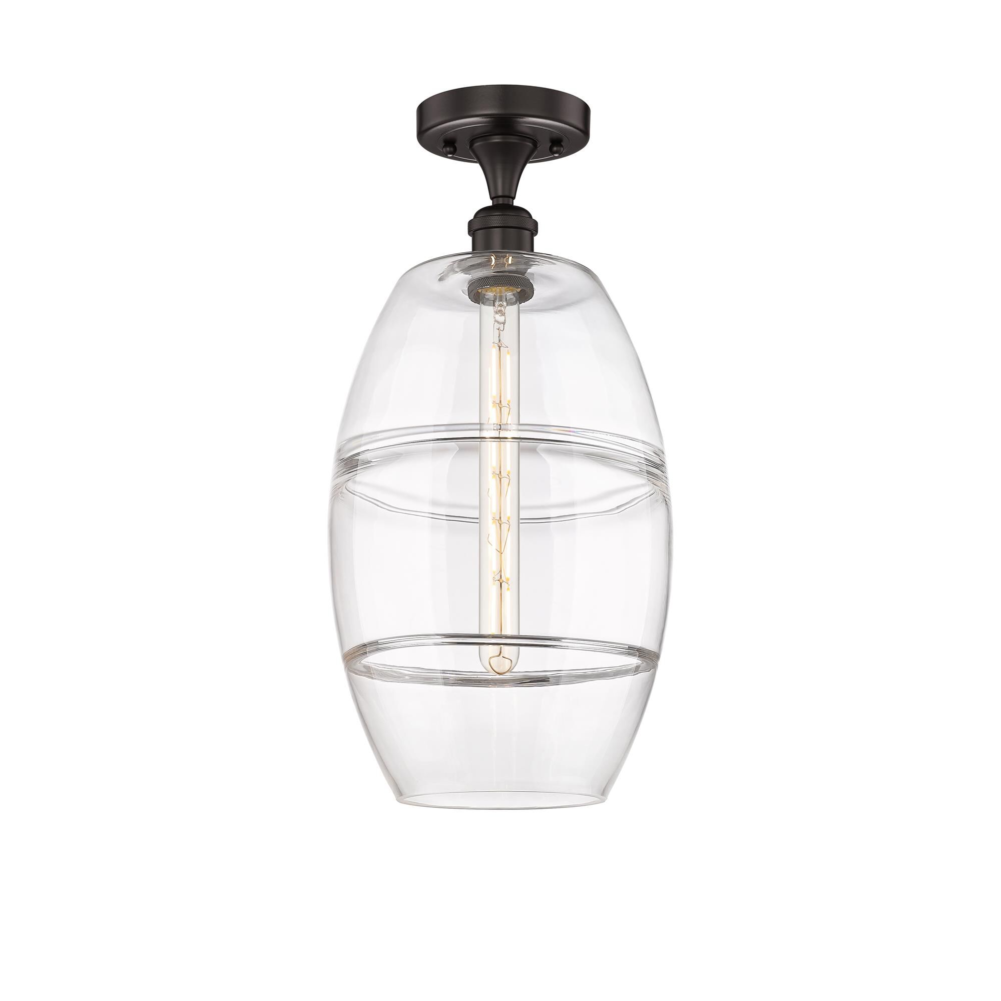 Shown in Oil Rubbed Bronze finish and Clear glass