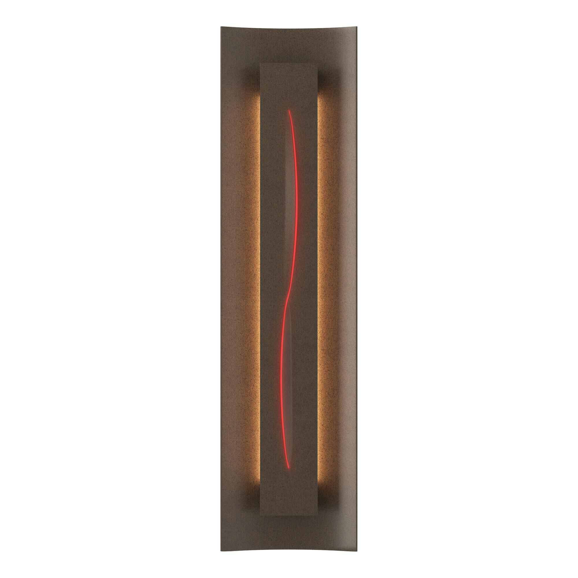 Shown in Bronze finish and Red glass