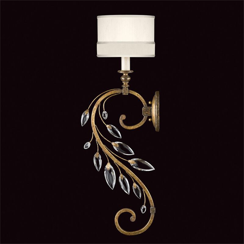 Crystal Laurel 33 Inch Wall Sconce by Fine Art Handcrafted Lighting